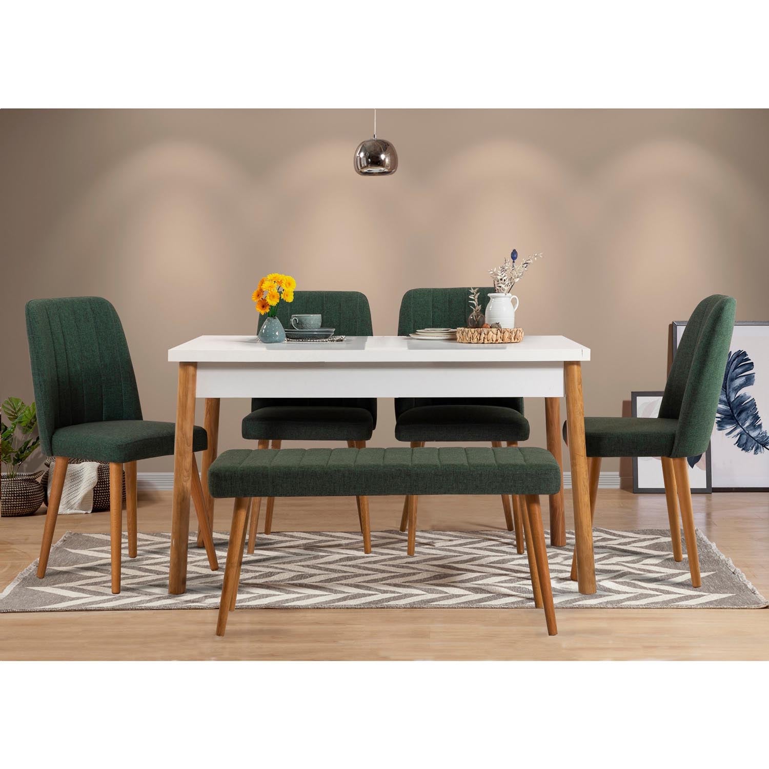 Costa Masa Atlantic White in Atlantische Kiefer Weiss präsentiert im Onlineshop von KAQTU Design AG. Esstisch ist von Hanah Home