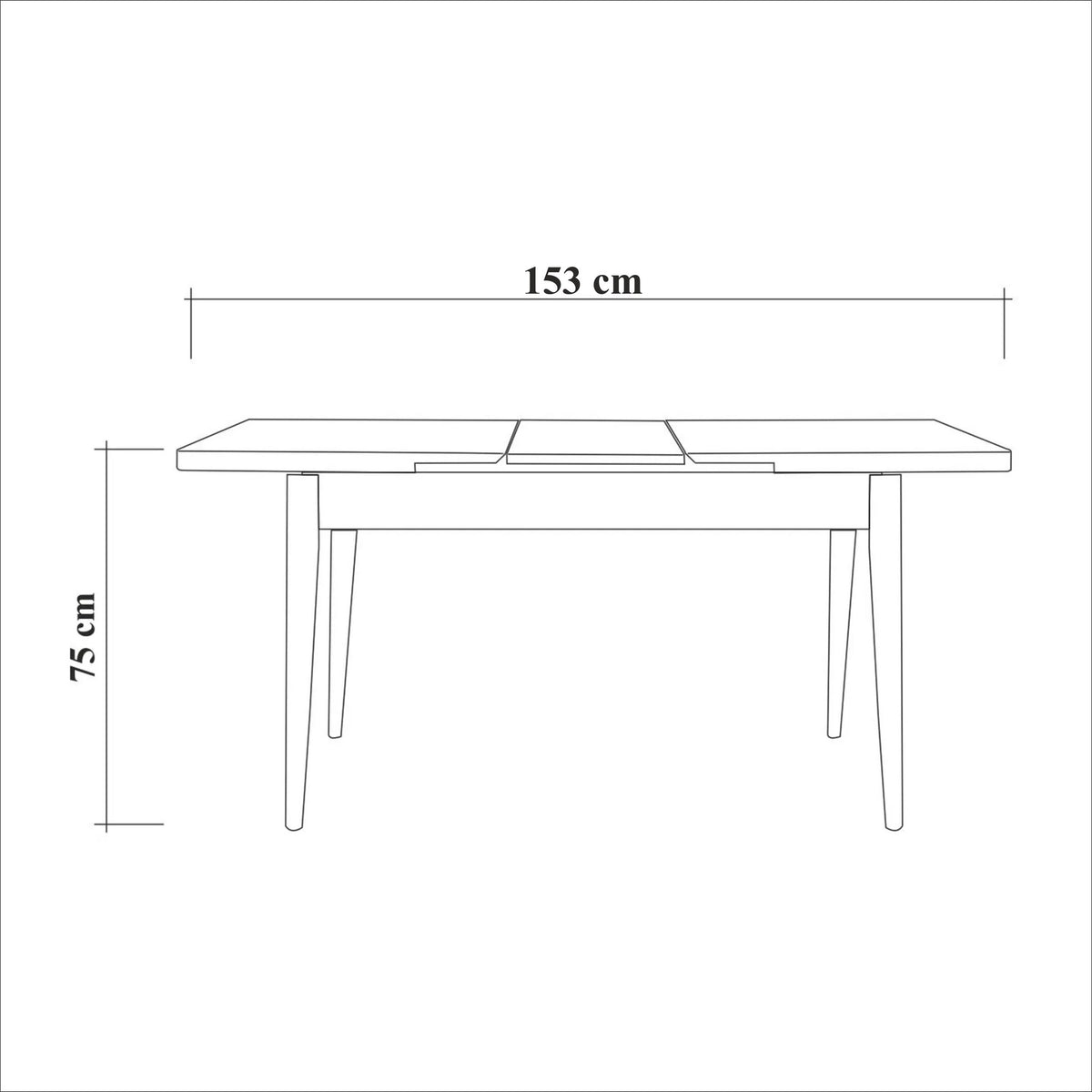 Oliver Open Esstisch - Schwarz in Schwarz präsentiert im Onlineshop von KAQTU Design AG. Esstisch ist von Hanah Home