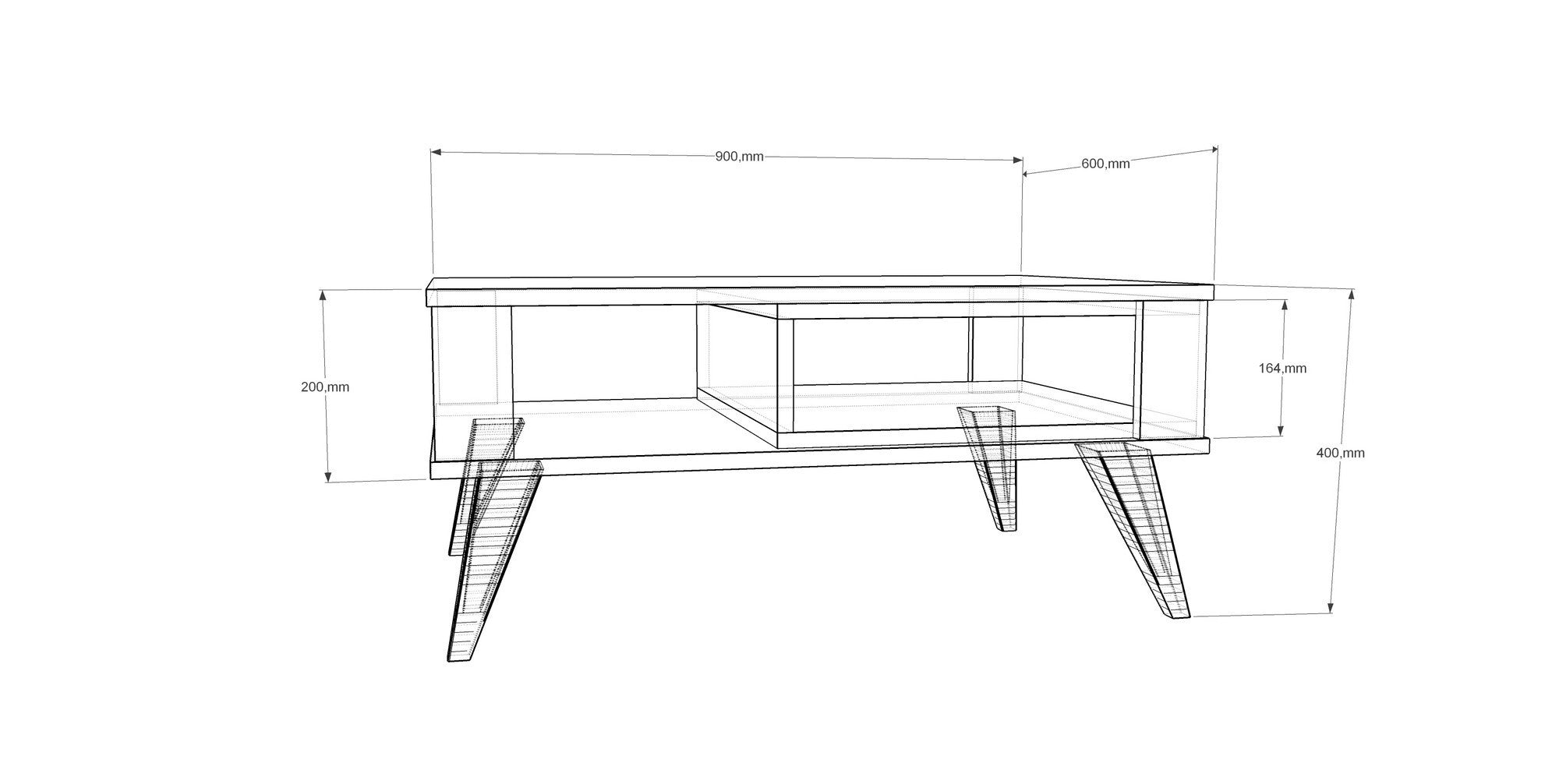 Ionis in Eiche Weiss präsentiert im Onlineshop von KAQTU Design AG. Beistelltisch ist von Hanah Home