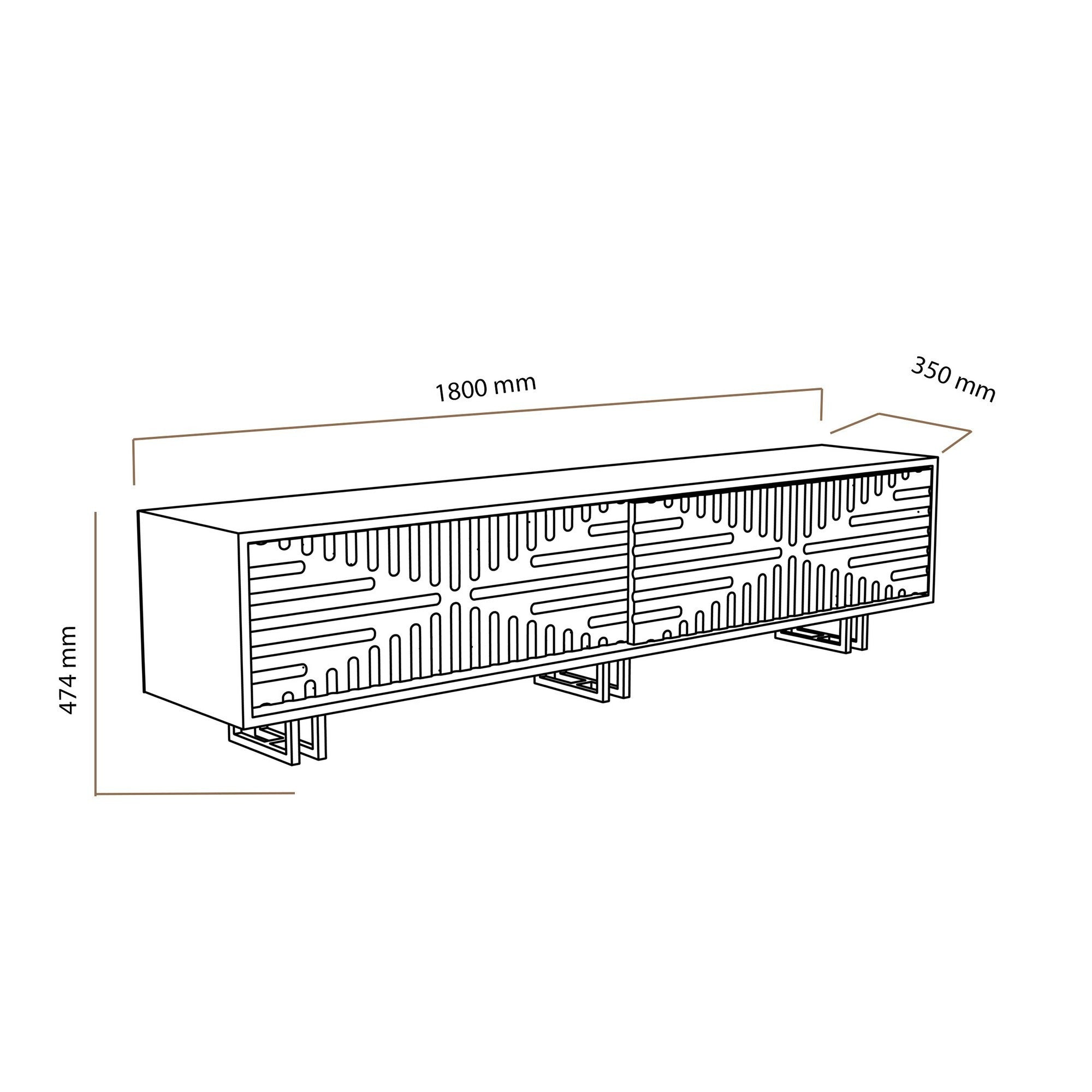 Askal - Ud, White in Eiche Weiss präsentiert im Onlineshop von KAQTU Design AG. Sideboard ist von Hanah Home