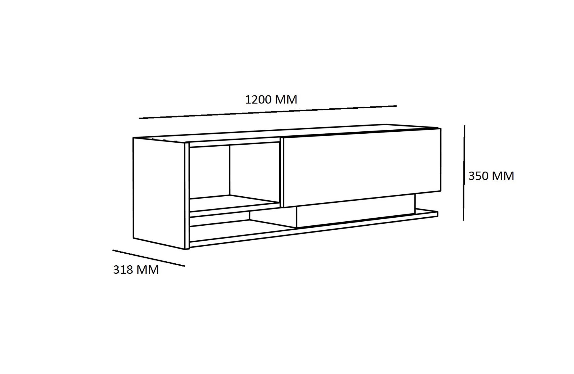 Damla in Weiss präsentiert im Onlineshop von KAQTU Design AG. Sideboard ist von Hanah Home
