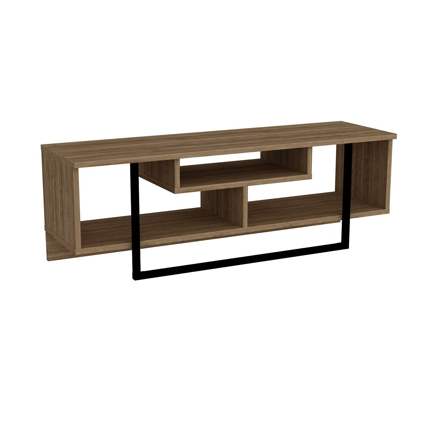 Asal (120) - Walnut, Black in Walnuss Schwarz präsentiert im Onlineshop von KAQTU Design AG. Sideboard ist von Hanah Home