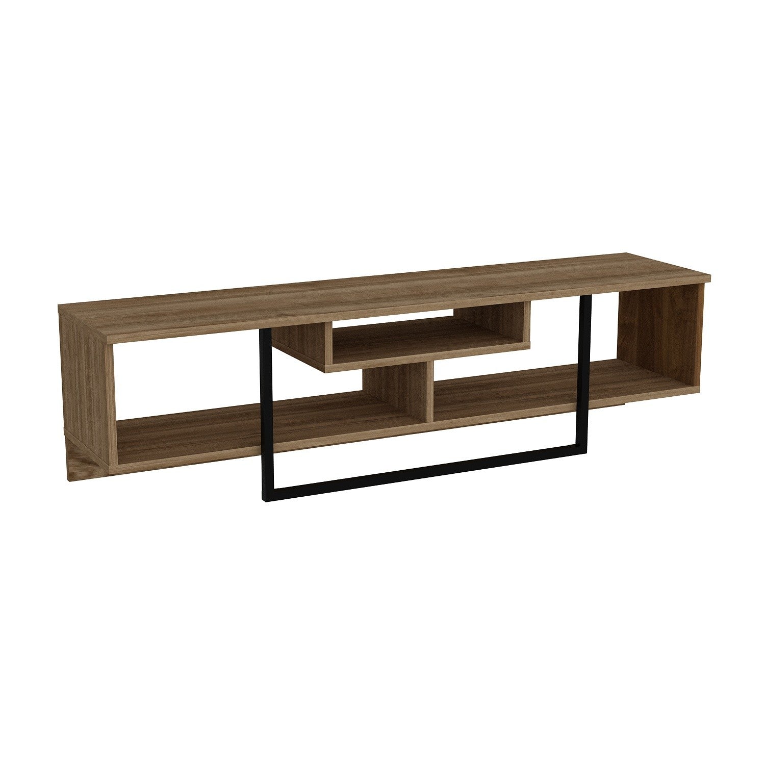 Asal (150) - Walnut, Black in Walnuss Schwarz präsentiert im Onlineshop von KAQTU Design AG. Sideboard ist von Hanah Home