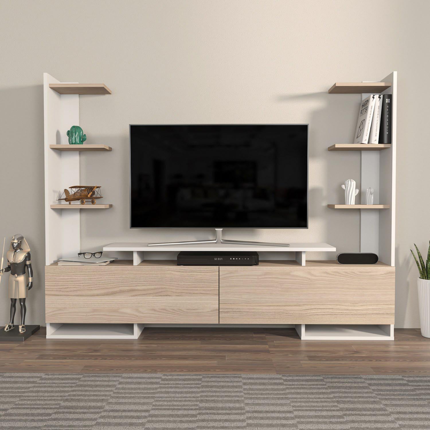 Ava - White, Oak in Weisseiche präsentiert im Onlineshop von KAQTU Design AG. Sideboard ist von Hanah Home