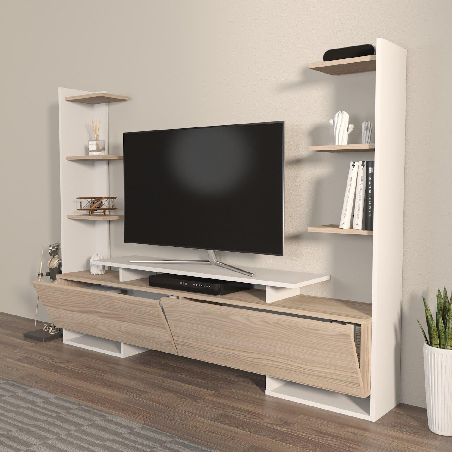 Ava - White, Oak in Weisseiche präsentiert im Onlineshop von KAQTU Design AG. Sideboard ist von Hanah Home
