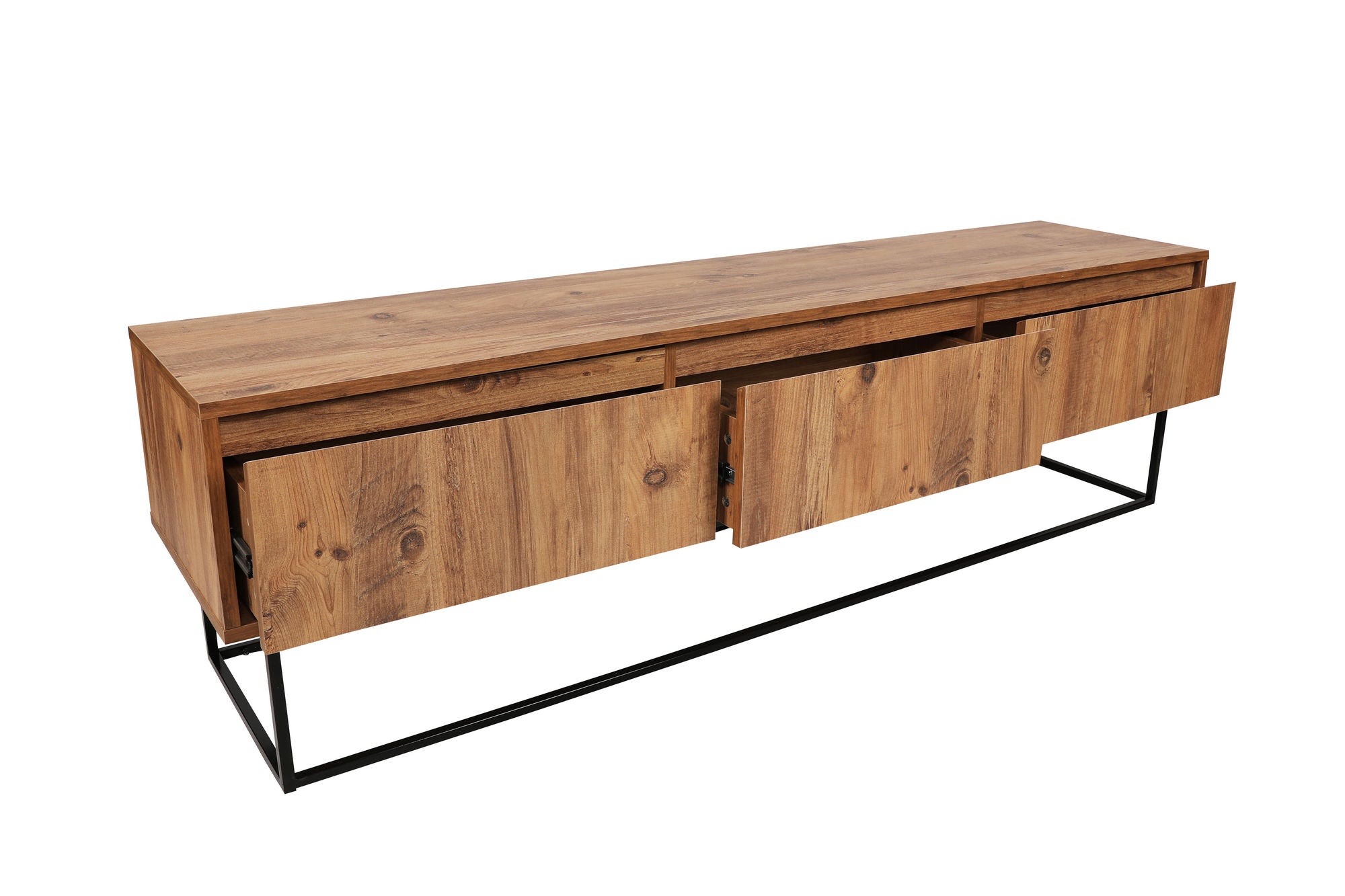 Lupin 180 - Walnut in Walnuss Schwarz präsentiert im Onlineshop von KAQTU Design AG. Sideboard ist von Hanah Home