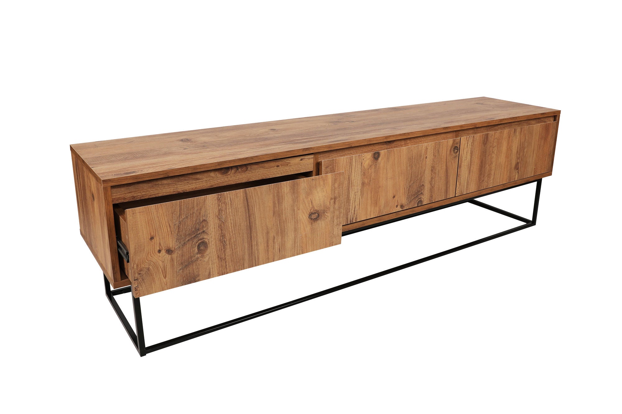Lupin 180 - Walnut in Walnuss Schwarz präsentiert im Onlineshop von KAQTU Design AG. Sideboard ist von Hanah Home