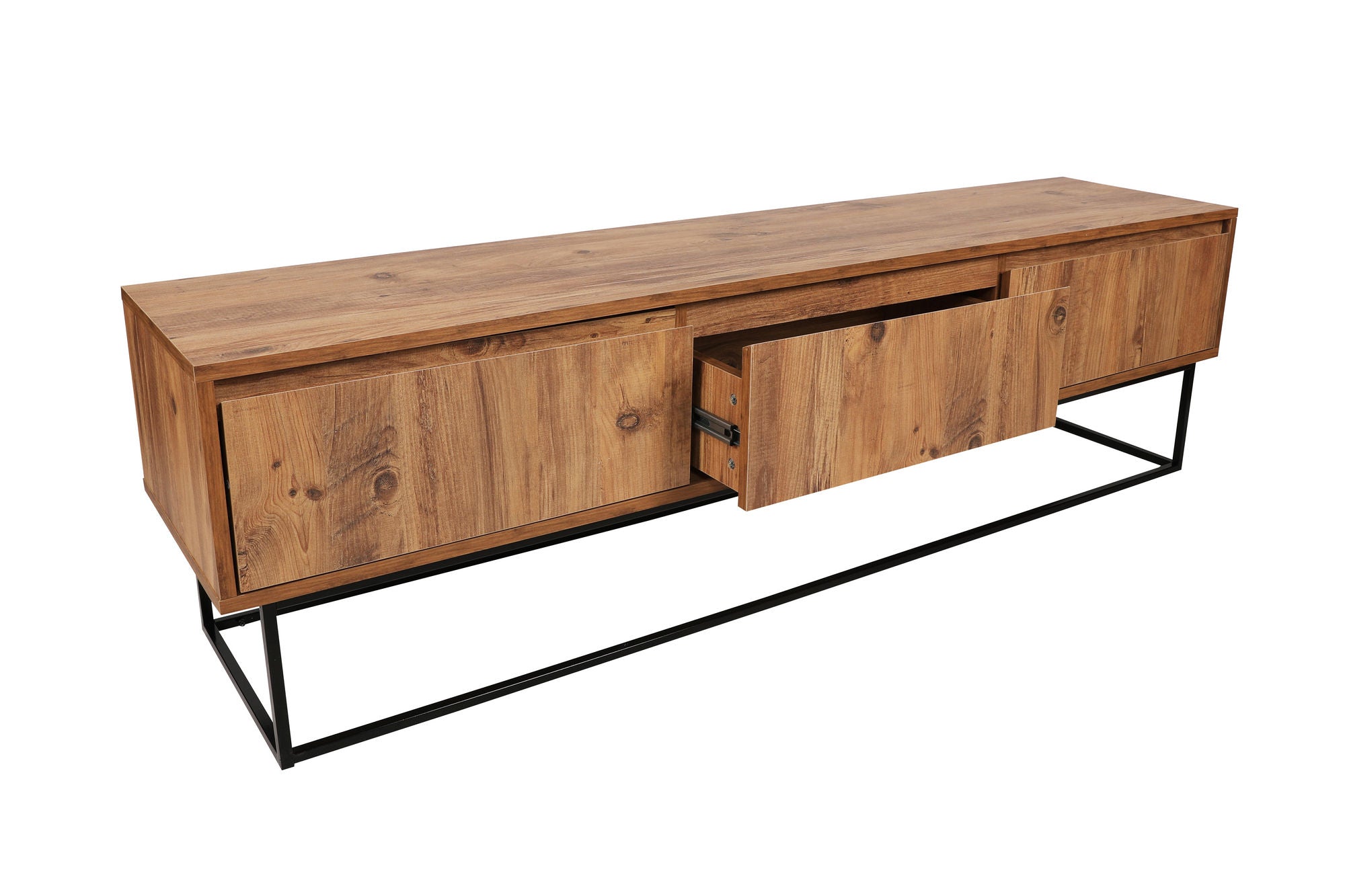 Lupin 180 - Walnut in Walnuss Schwarz präsentiert im Onlineshop von KAQTU Design AG. Sideboard ist von Hanah Home