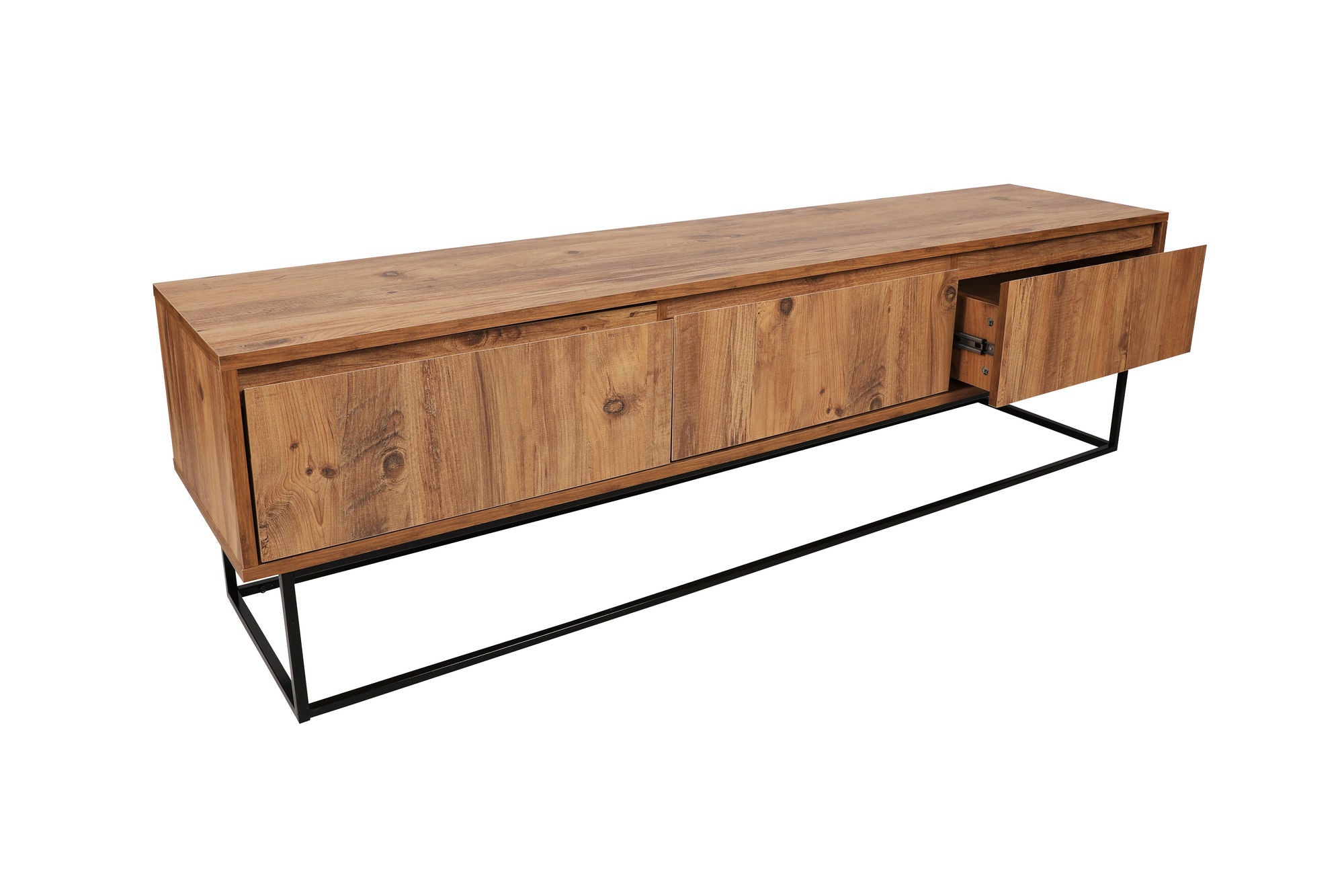 Lupin 180 - Walnut in Walnuss Schwarz präsentiert im Onlineshop von KAQTU Design AG. Sideboard ist von Hanah Home