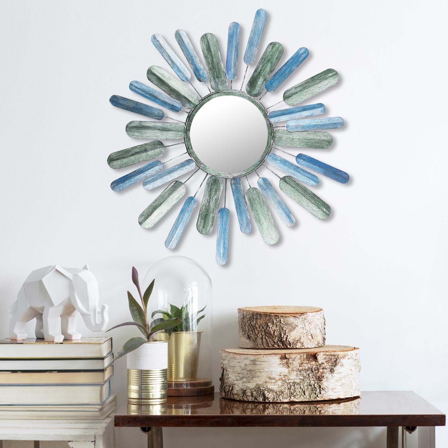 Metal Art Mirror Sun in Mehrfarbig präsentiert im Onlineshop von KAQTU Design AG. Wanddeko ist von Wallity