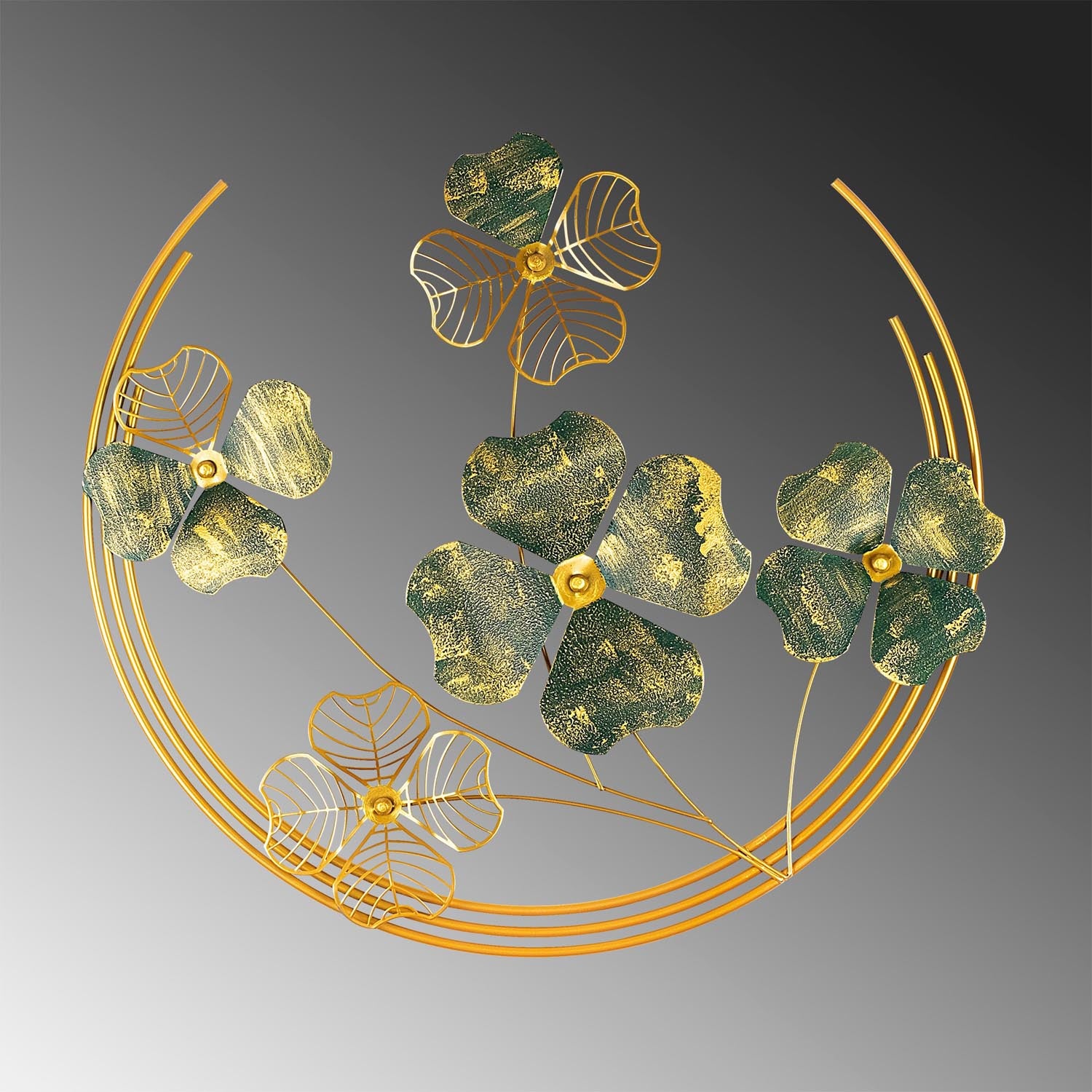 Haiyang in Grün Gold präsentiert im Onlineshop von KAQTU Design AG. Wanddeko ist von Wallity