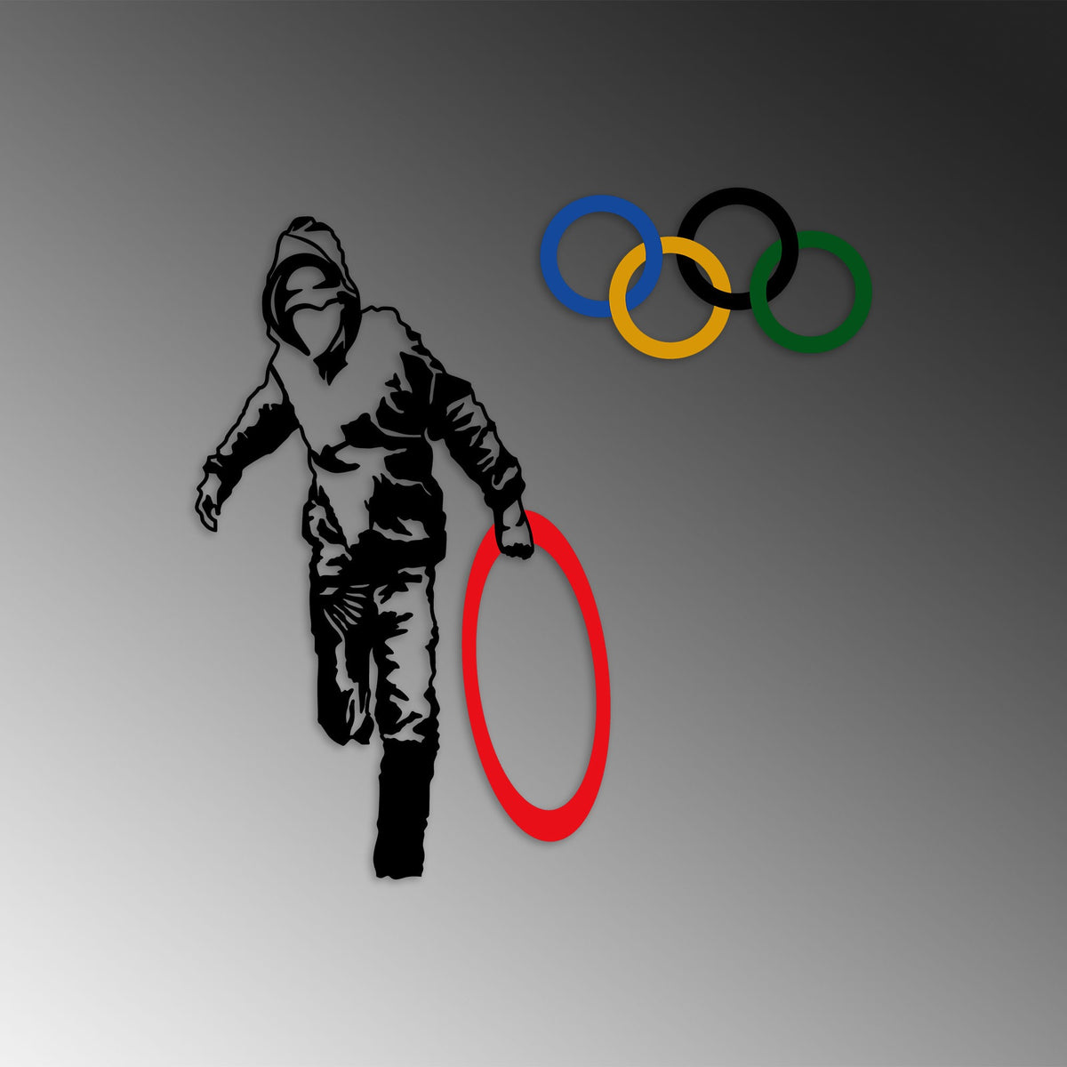 Banksy Wanddeko - Mehrfarbig in Mehrfarbig präsentiert im Onlineshop von KAQTU Design AG. Wanddeko ist von Wallity