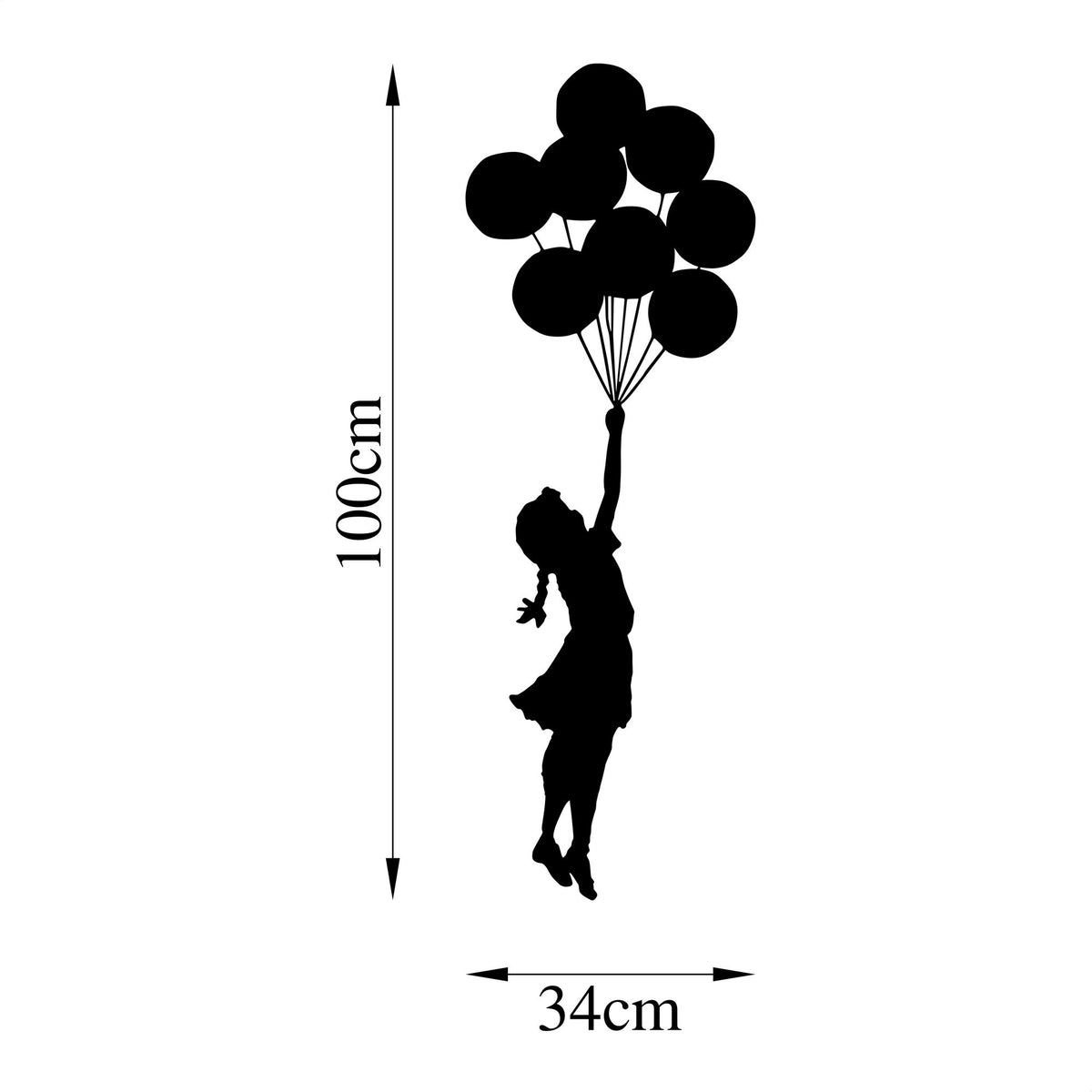 Banksy Wanddeko - Schwarz in Schwarz präsentiert im Onlineshop von KAQTU Design AG. Wanddeko ist von Wallity