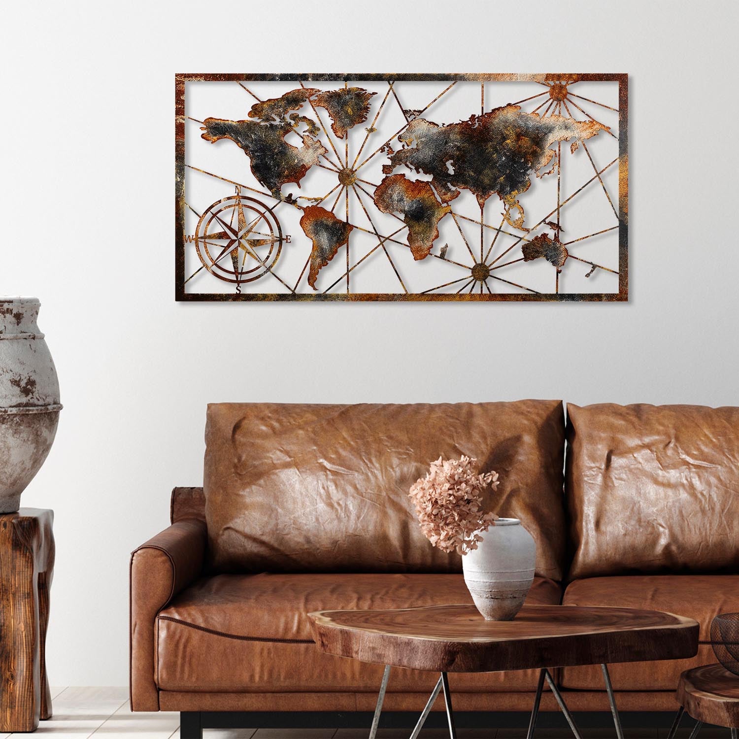 World Map Large - 3 in Mehrfarbig präsentiert im Onlineshop von KAQTU Design AG. Wanddeko ist von Wallity