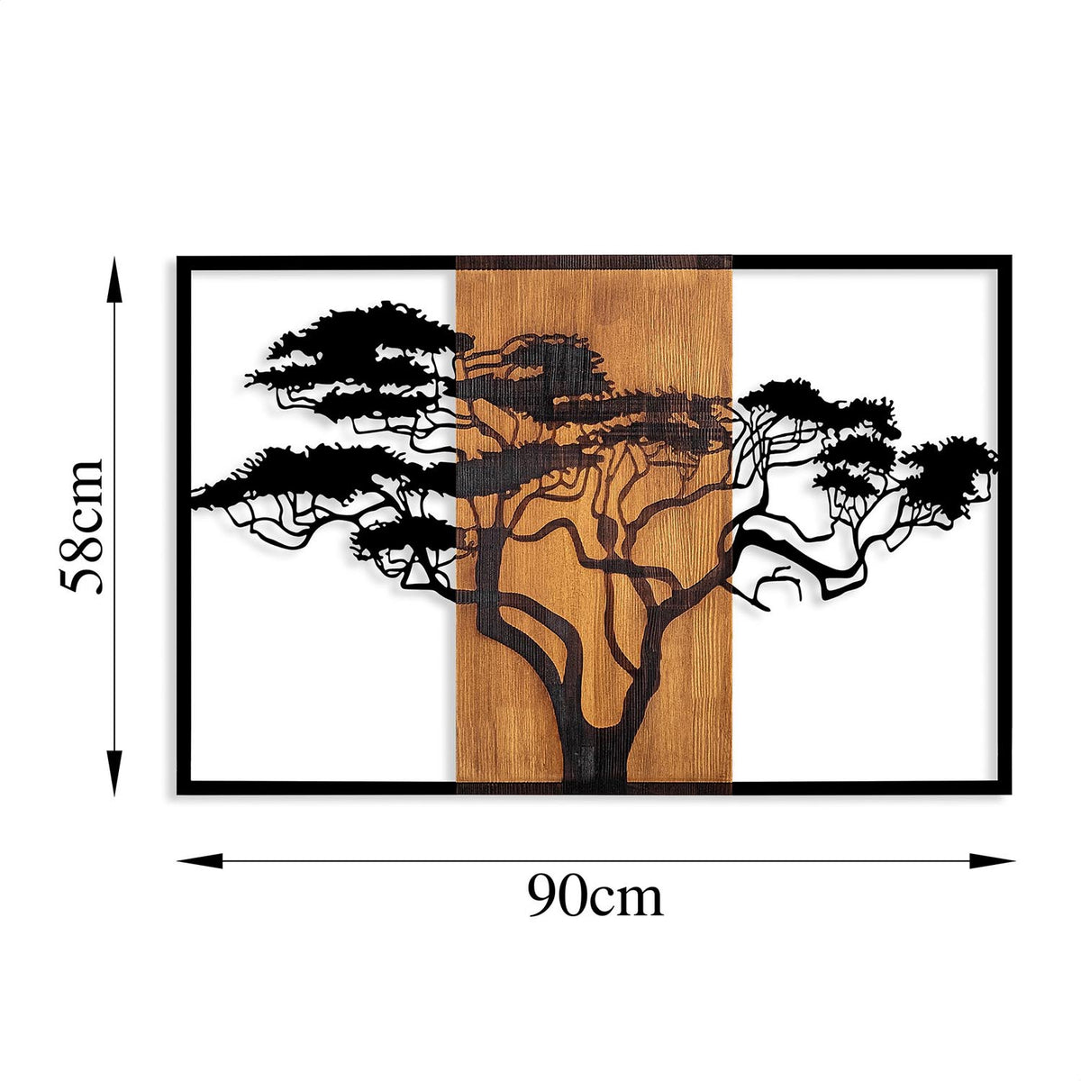 Acacia Tree Wanddeko - Walnuss Schwarz in Walnuss Schwarz präsentiert im Onlineshop von KAQTU Design AG. Wanddeko ist von Wallity