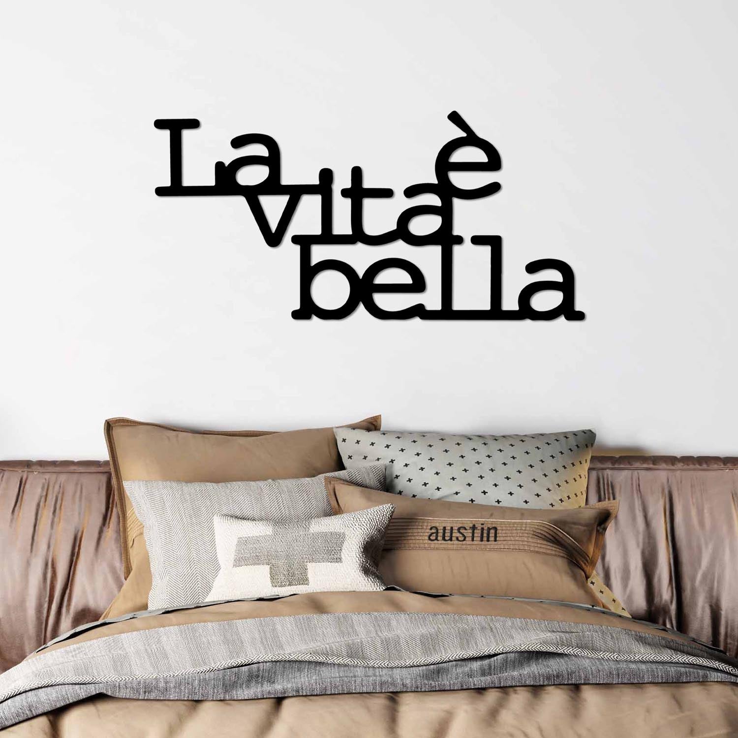 Vita E Bella 1 in Schwarz präsentiert im Onlineshop von KAQTU Design AG. Wanddeko ist von Wallity