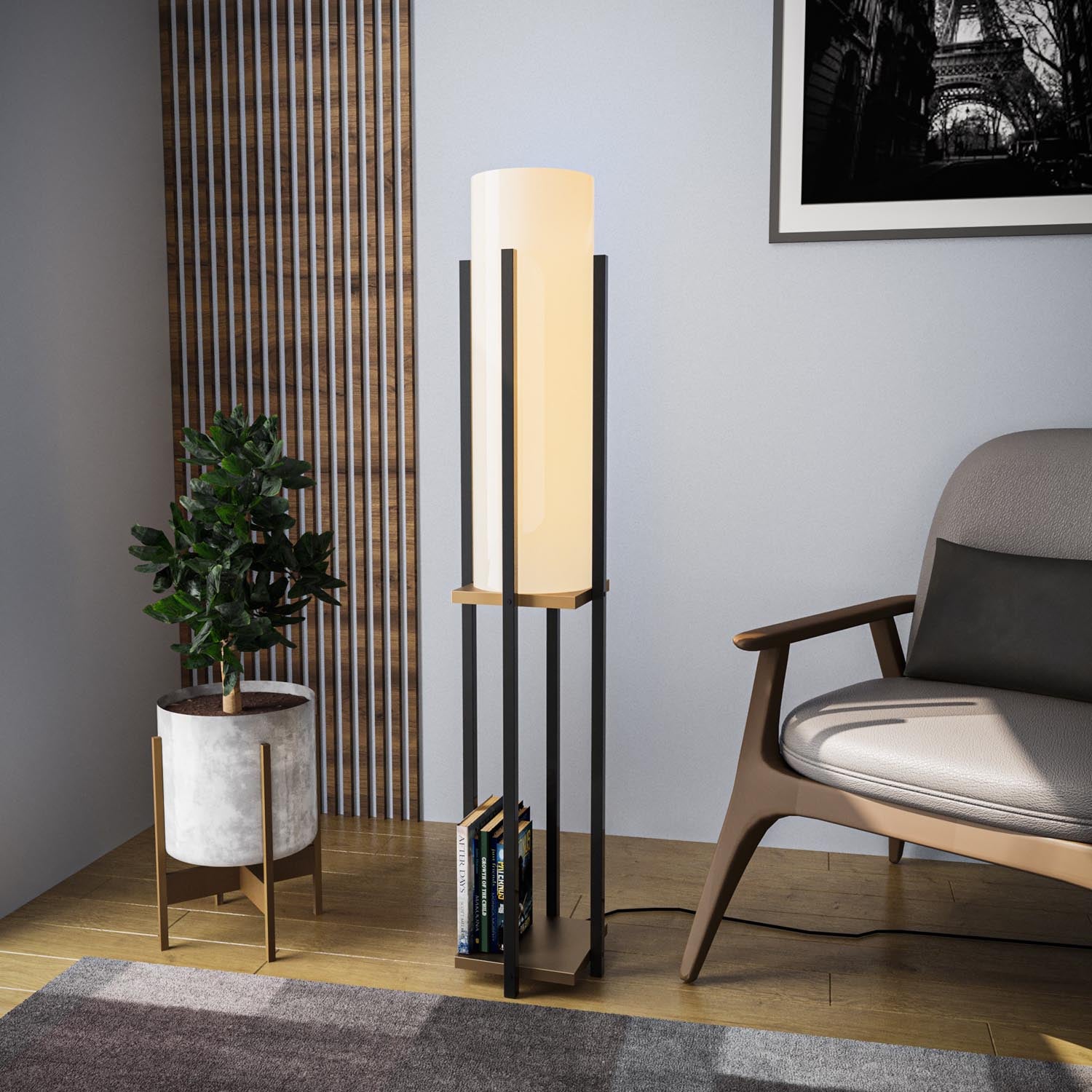 Shelf Lamp Established - Black Gold
