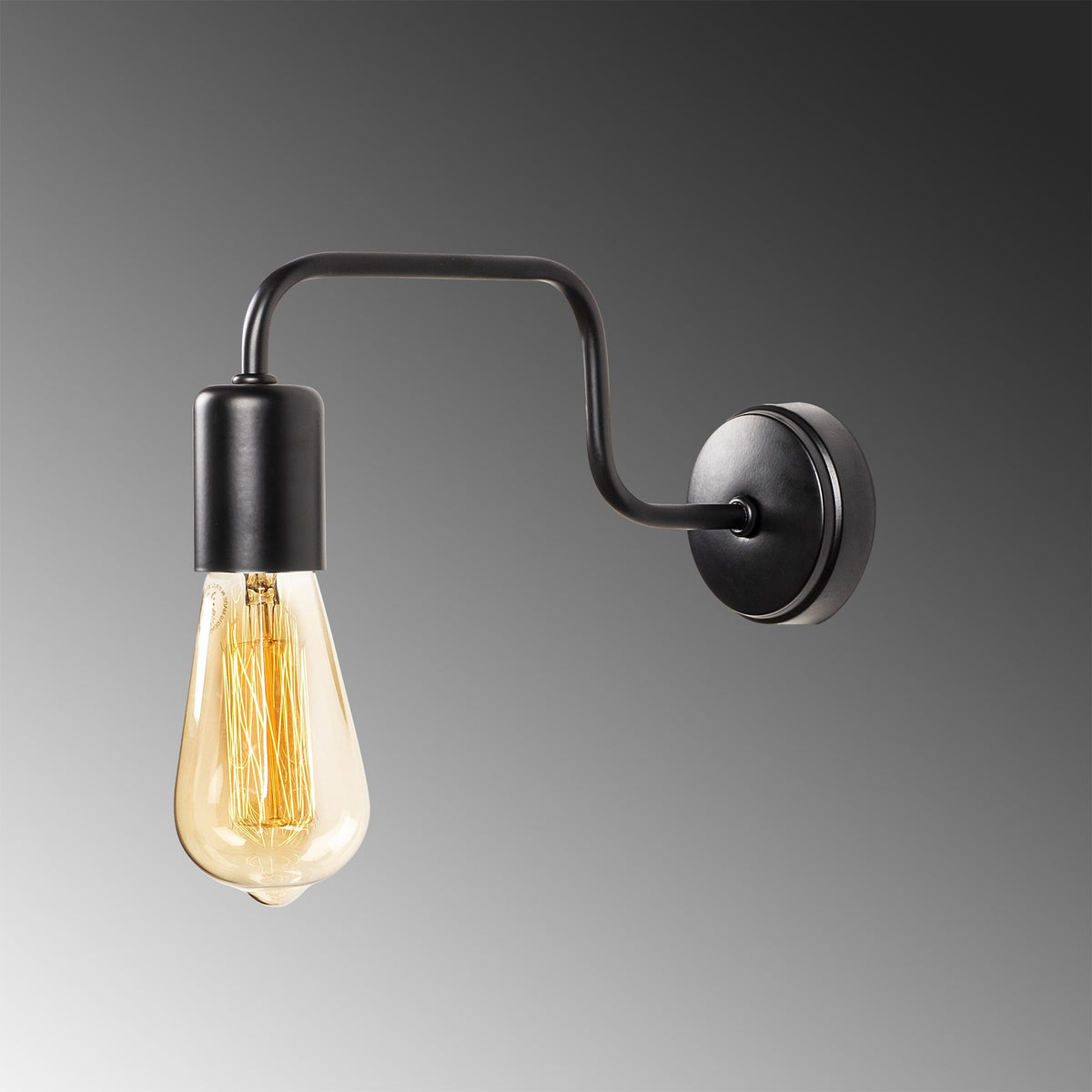 Denge Wandleuchte - Schwarz in Schwarz präsentiert im Onlineshop von KAQTU Design AG. Wandleuchte ist von Opviq