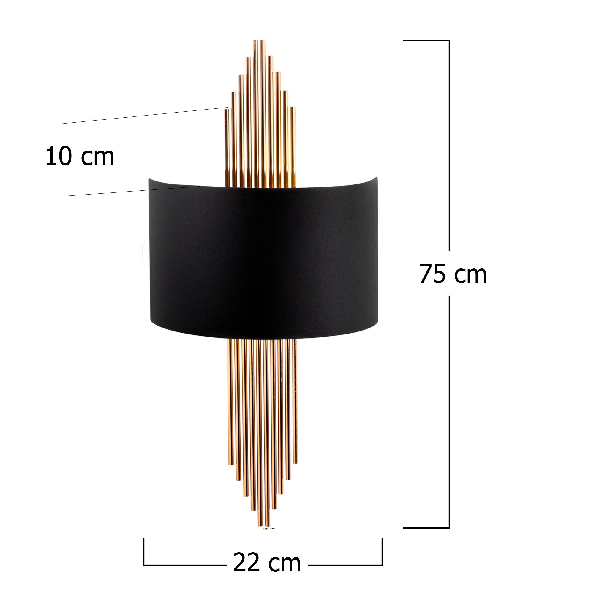 617 - A in Schwarz
 Kupfer präsentiert im Onlineshop von KAQTU Design AG. Wandleuchte ist von Opviq