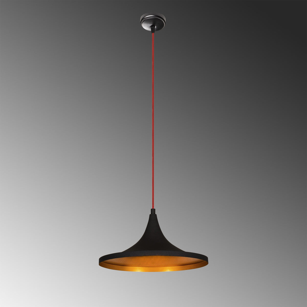 Elmas Pendellampe - Schwarz Rot in Schwarz Rot präsentiert im Onlineshop von KAQTU Design AG. Pendelleuchte ist von Opviq