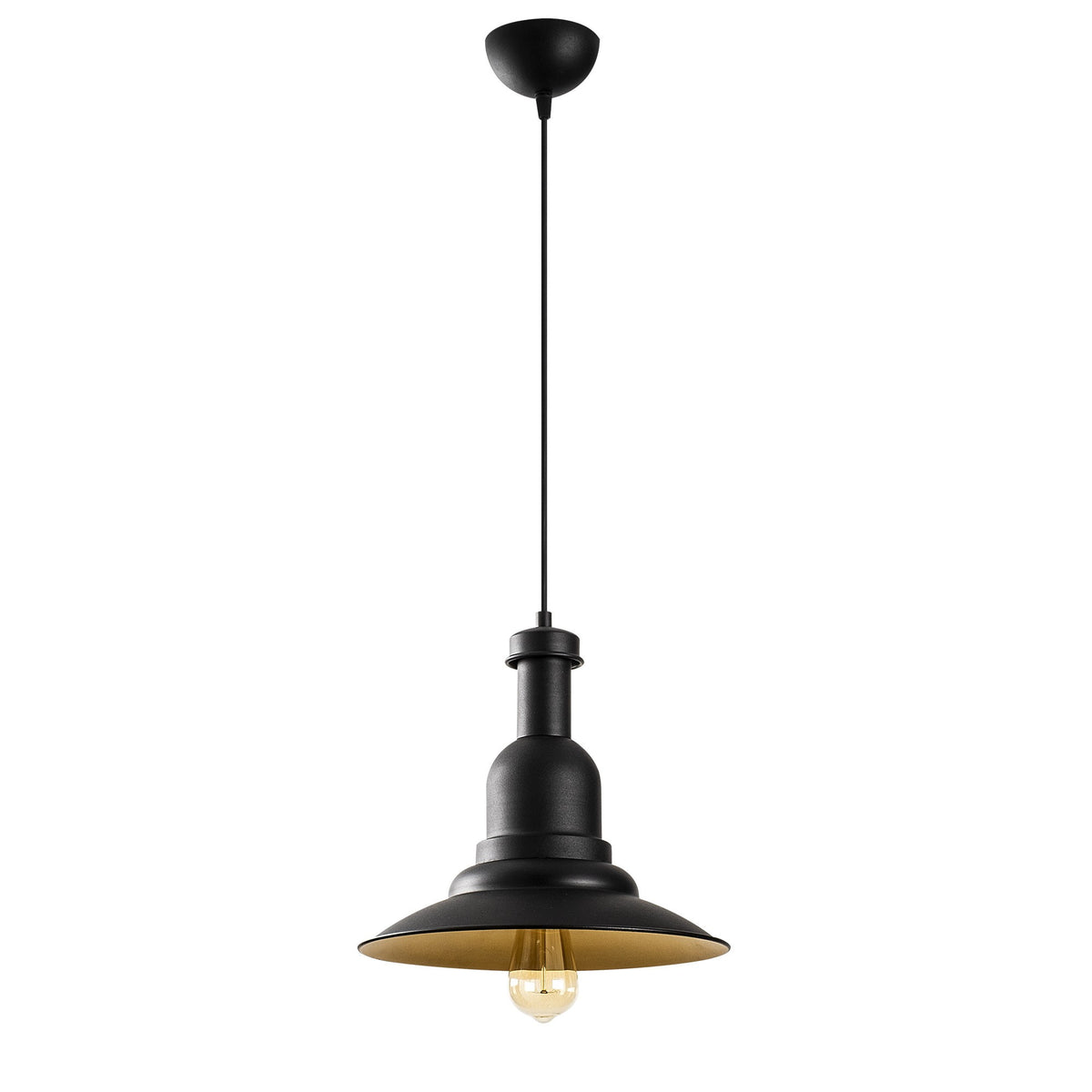 Sağlam Pendellampe - Schwarz Gold in Schwarz Gold präsentiert im Onlineshop von KAQTU Design AG. Pendelleuchte ist von Opviq