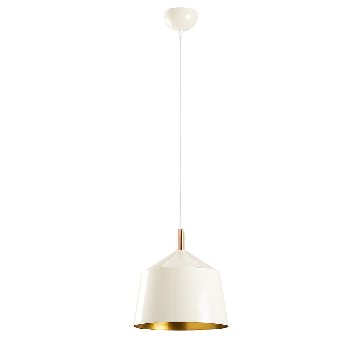 Sağlam Pendellampe - Weiss Gold Kupfer in Weiss Gold Kupfer präsentiert im Onlineshop von KAQTU Design AG. Pendelleuchte ist von Opviq