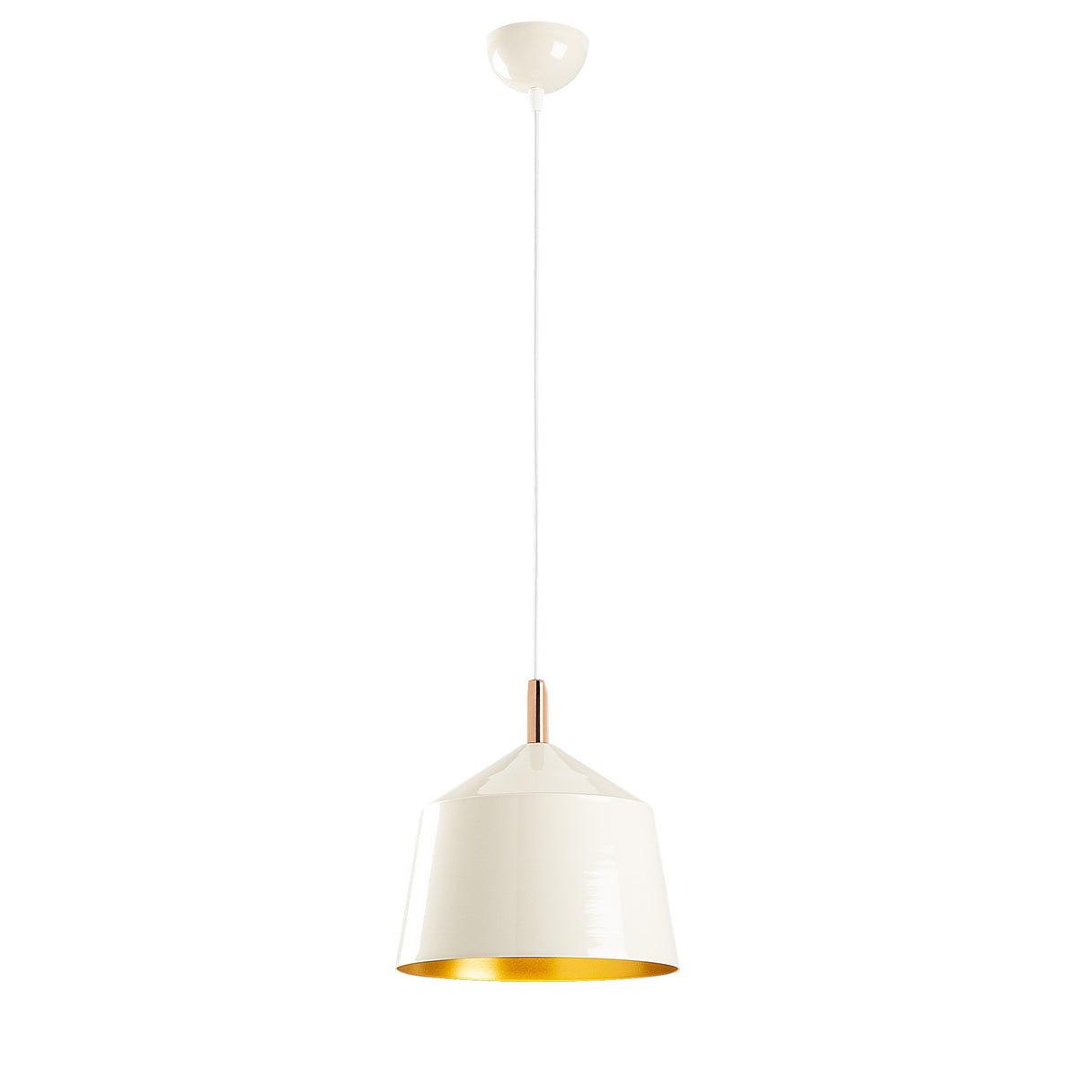 Sağlam Pendellampe - Weiss Gold Kupfer in Weiss Gold Kupfer präsentiert im Onlineshop von KAQTU Design AG. Pendelleuchte ist von Opviq