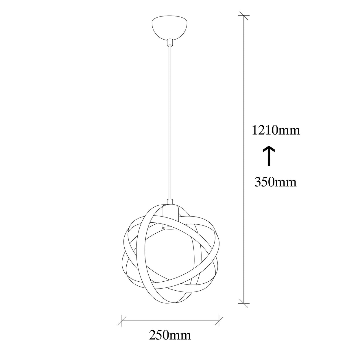 Gezegen Pendellampe - Schwarz Antiquität in Schwarz Antiquität präsentiert im Onlineshop von KAQTU Design AG. Pendelleuchte ist von Opviq