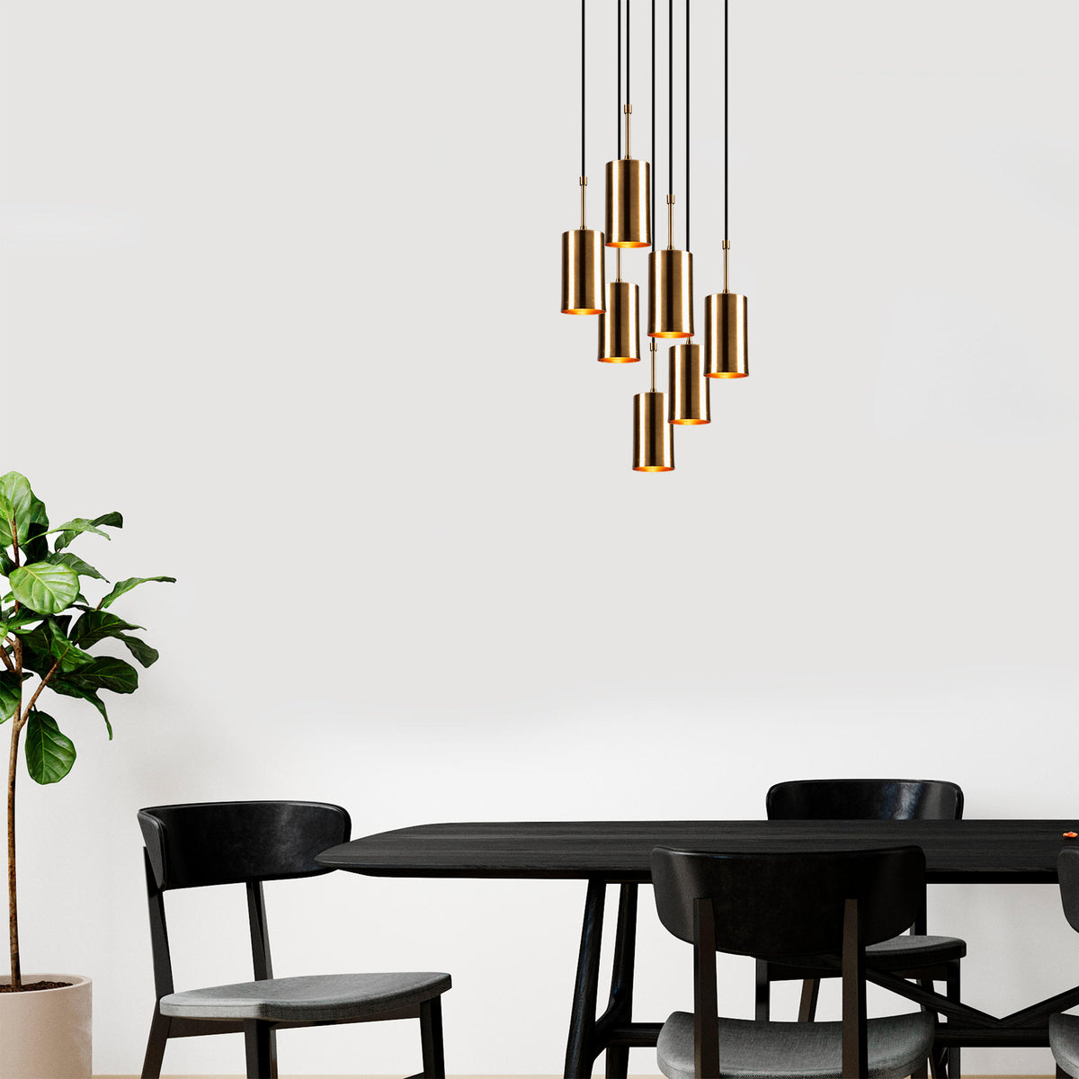 Kem Pendellampe - Gold
 Schwarz in Gold
 Schwarz präsentiert im Onlineshop von KAQTU Design AG. Pendelleuchte ist von Opviq