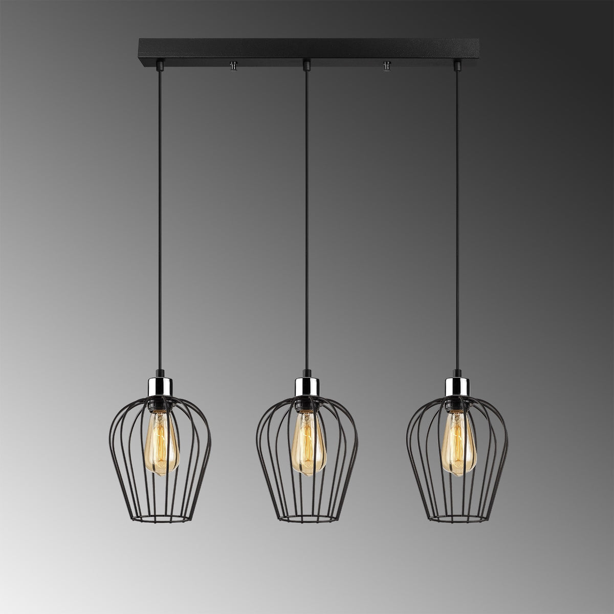 Tel Pendellampe - Schwarz in Schwarz präsentiert im Onlineshop von KAQTU Design AG. Pendelleuchte ist von Opviq