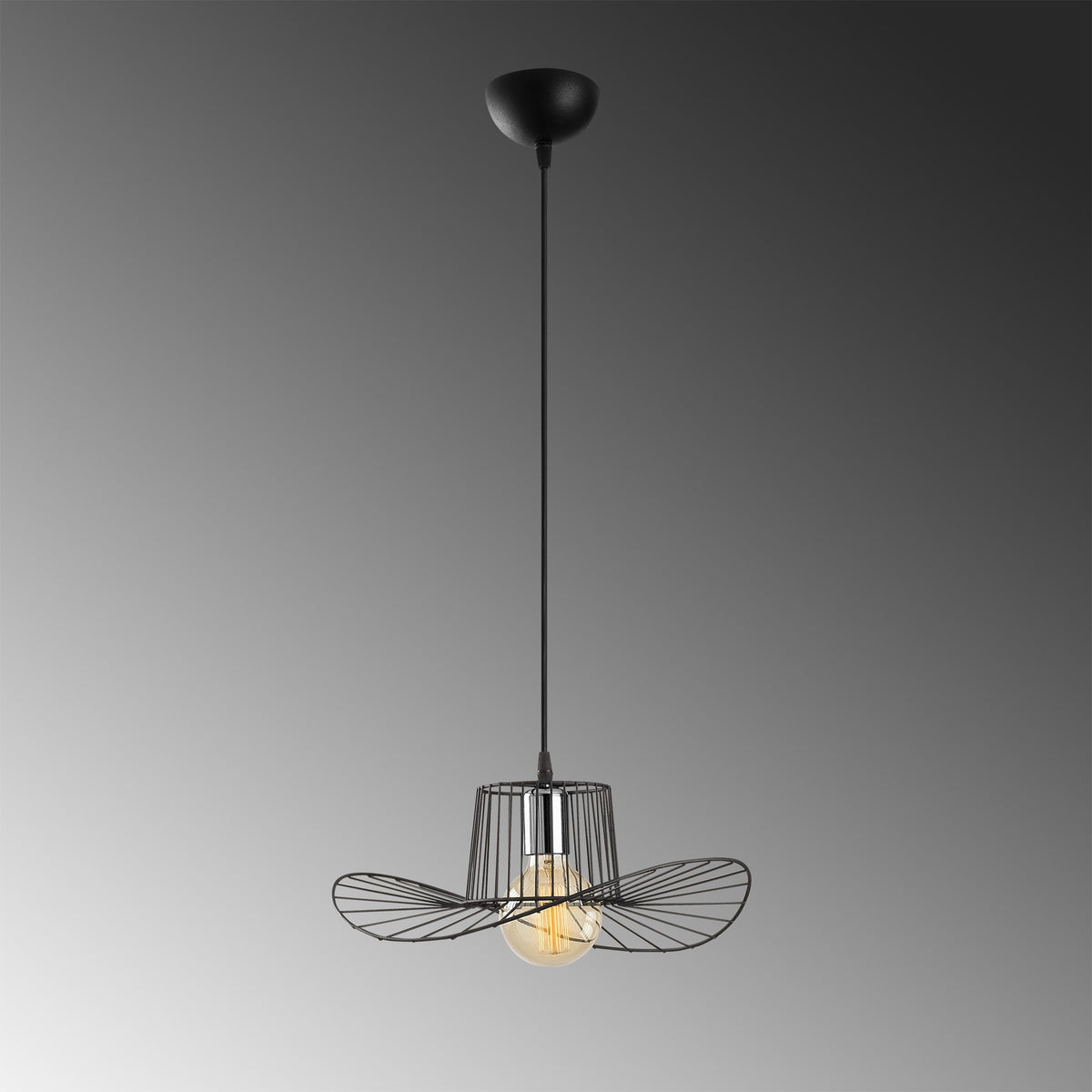 Tel Pendellampe - Schwarz in Schwarz präsentiert im Onlineshop von KAQTU Design AG. Pendelleuchte ist von Opviq