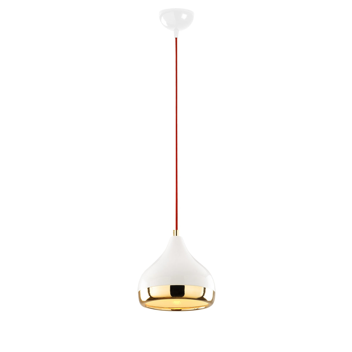Yıldo Pendellampe - Weiss Rot Gold in Weiss Rot Gold präsentiert im Onlineshop von KAQTU Design AG. Pendelleuchte ist von Opviq