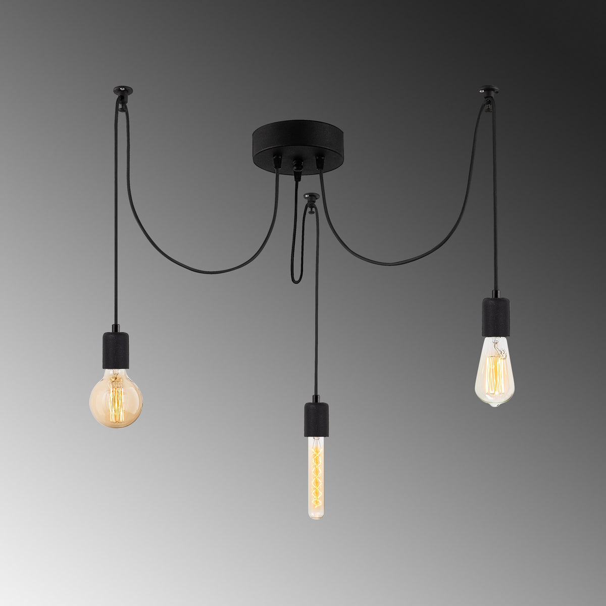 Kabluni Pendellampe - Schwarz in Schwarz präsentiert im Onlineshop von KAQTU Design AG. Pendelleuchte ist von Opviq