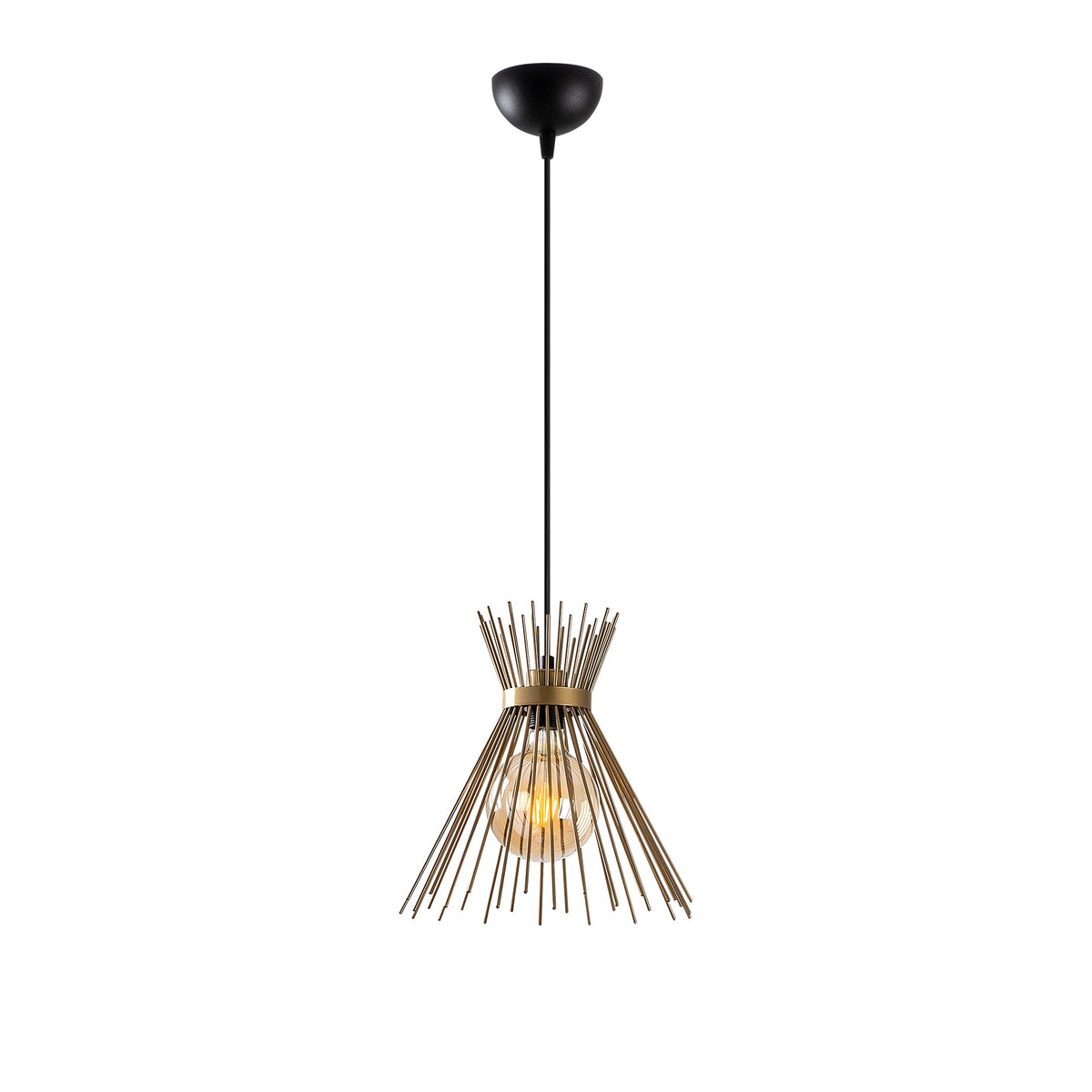 Kirpi Pendellampe - Schwarz in Schwarz präsentiert im Onlineshop von KAQTU Design AG. Pendelleuchte ist von Opviq