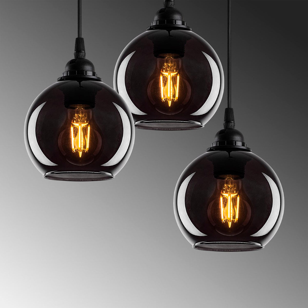 Smoked Pendellampe - Rauch in Rauch präsentiert im Onlineshop von KAQTU Design AG. Pendelleuchte ist von Opviq
