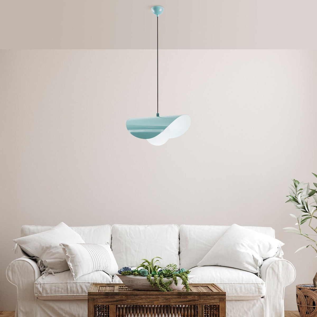 Vatoz Pendellampe - Türkis in Türkis präsentiert im Onlineshop von KAQTU Design AG. Pendelleuchte ist von Opviq