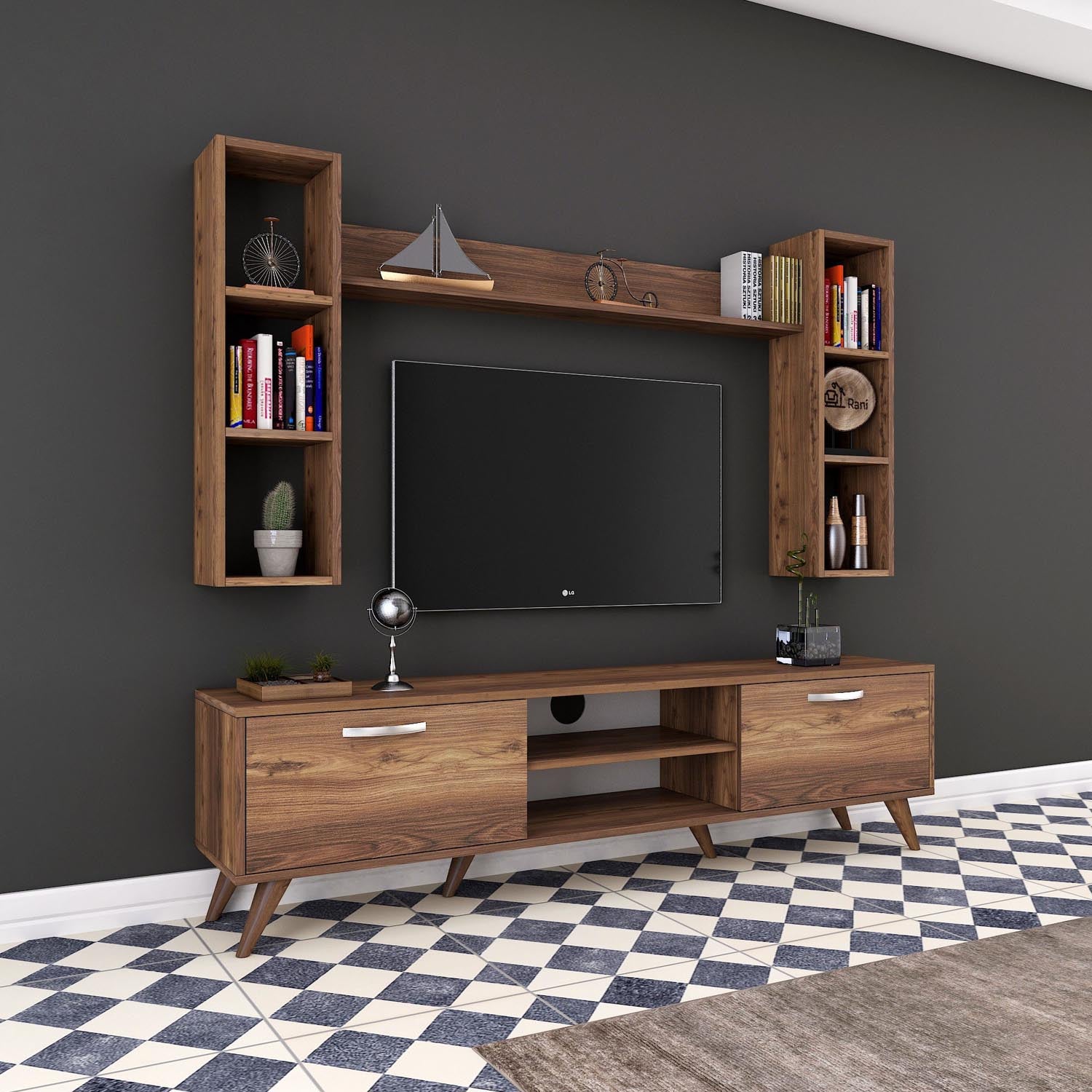 M5 - 240 in Walnuss präsentiert im Onlineshop von KAQTU Design AG. TV-Möbel ist von Hanah Home