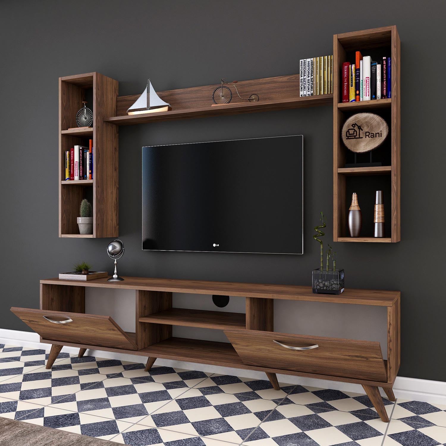 M5 - 240 in Walnuss präsentiert im Onlineshop von KAQTU Design AG. TV-Möbel ist von Hanah Home