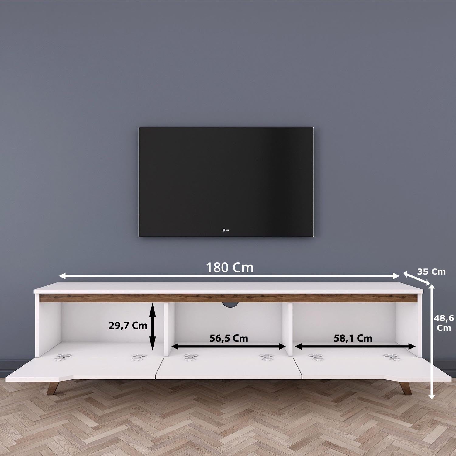 D1 - 794 in Weisser Walnuss präsentiert im Onlineshop von KAQTU Design AG. Sideboard ist von Hanah Home