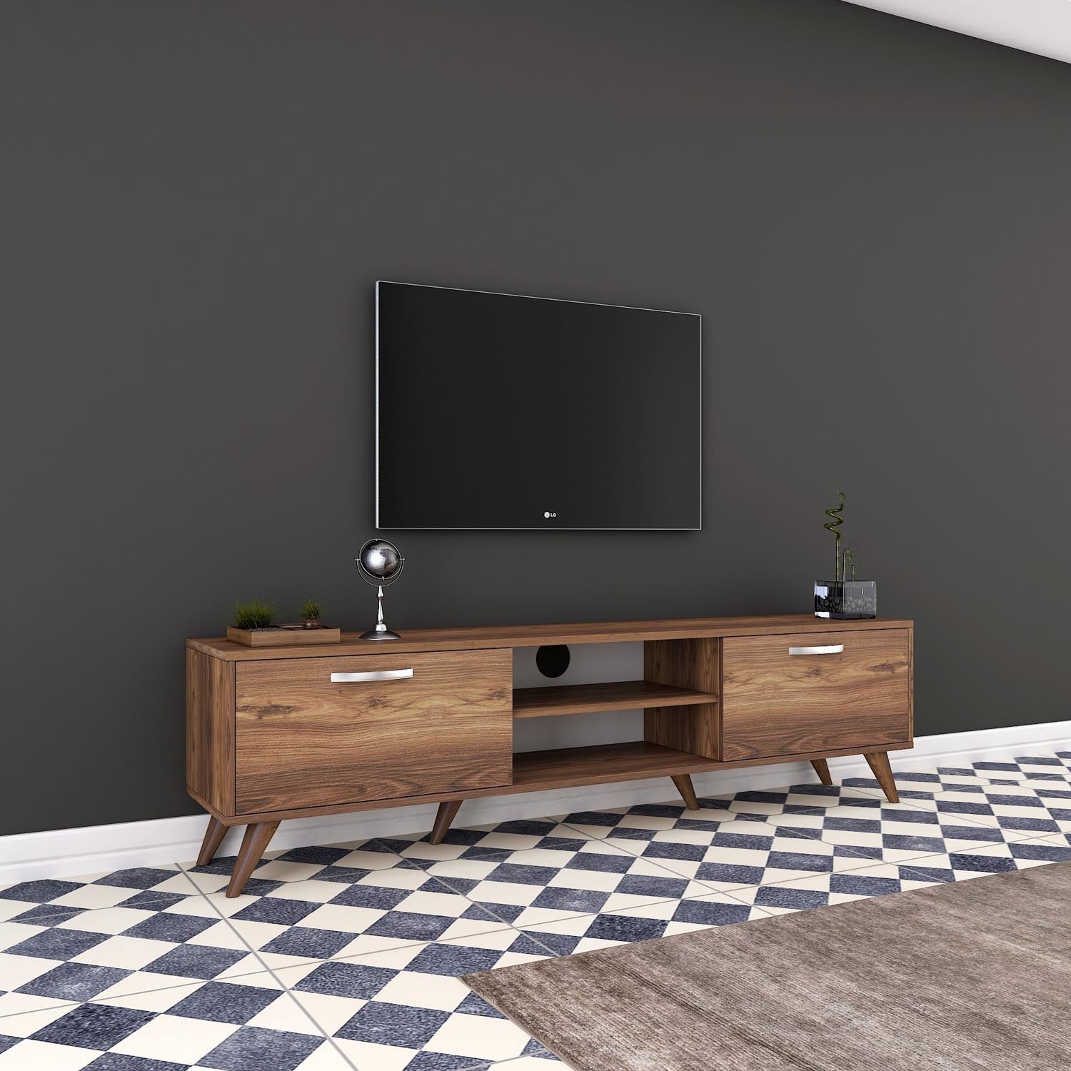 A9 - 221 in Walnuss präsentiert im Onlineshop von KAQTU Design AG. Sideboard ist von Hanah Home