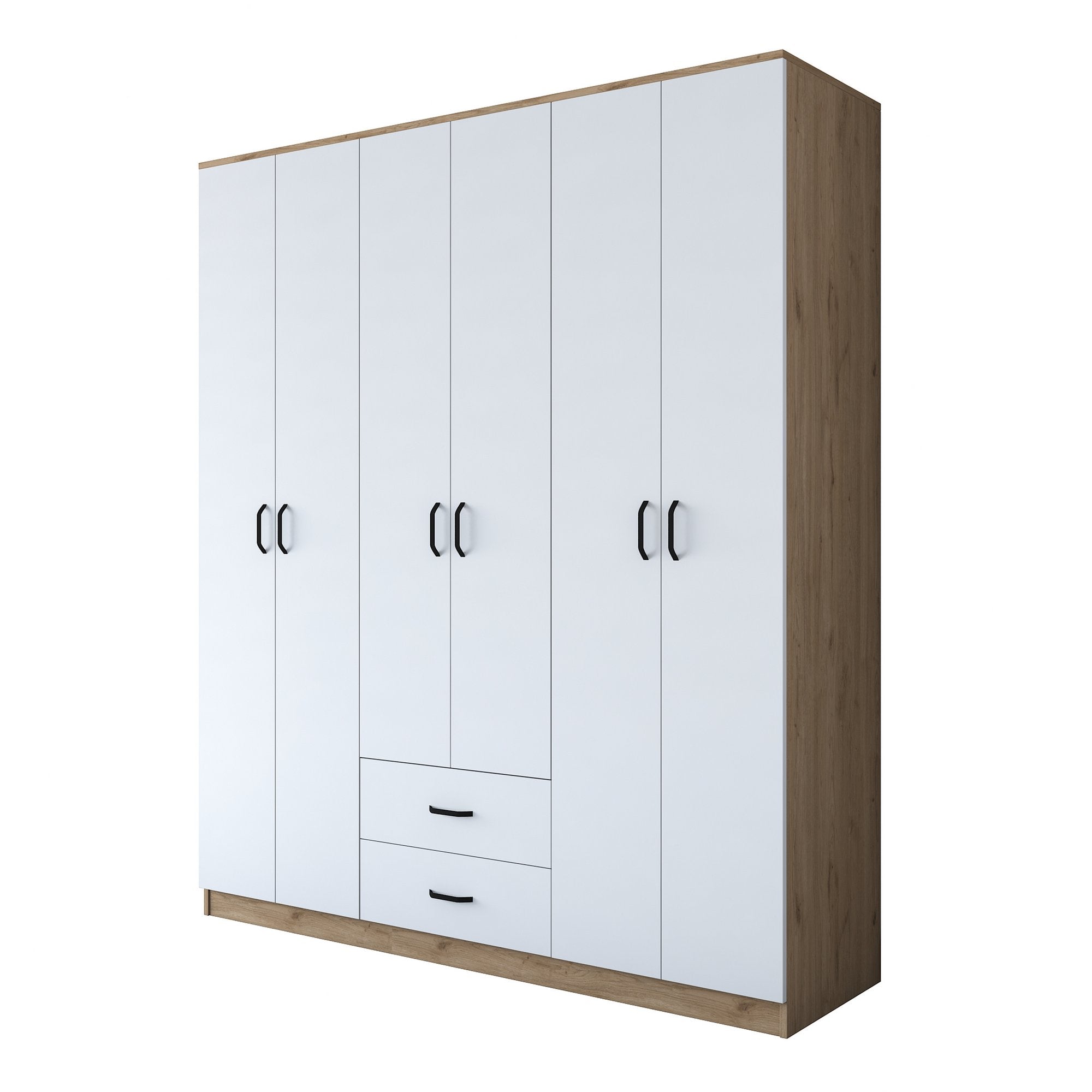 BA113 - 2337 in Walnuss Weiss präsentiert im Onlineshop von KAQTU Design AG. Garderobe ist von Hanah Home