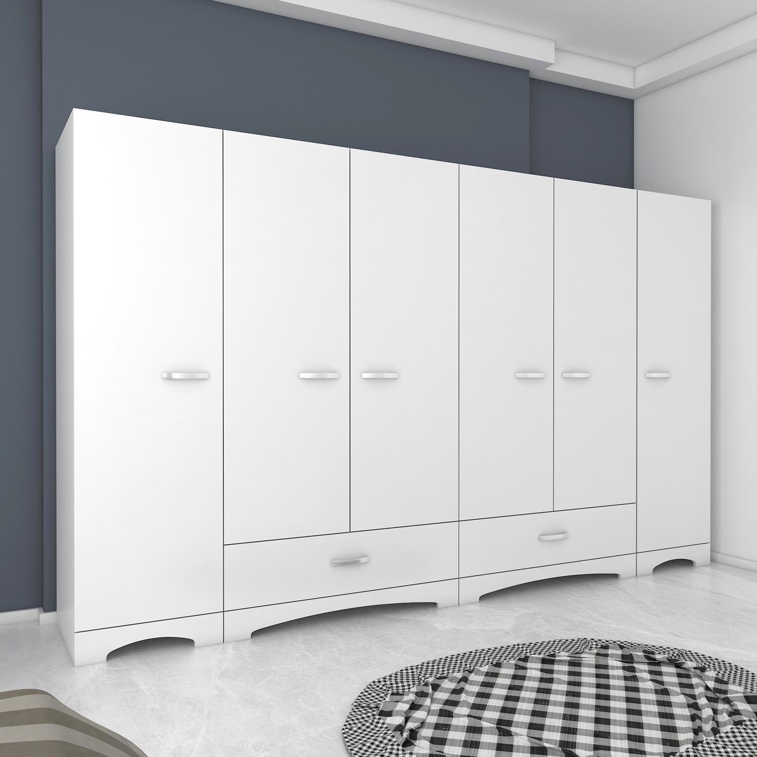 F4 - 498 in Weiss präsentiert im Onlineshop von KAQTU Design AG. Garderobe ist von Hanah Home