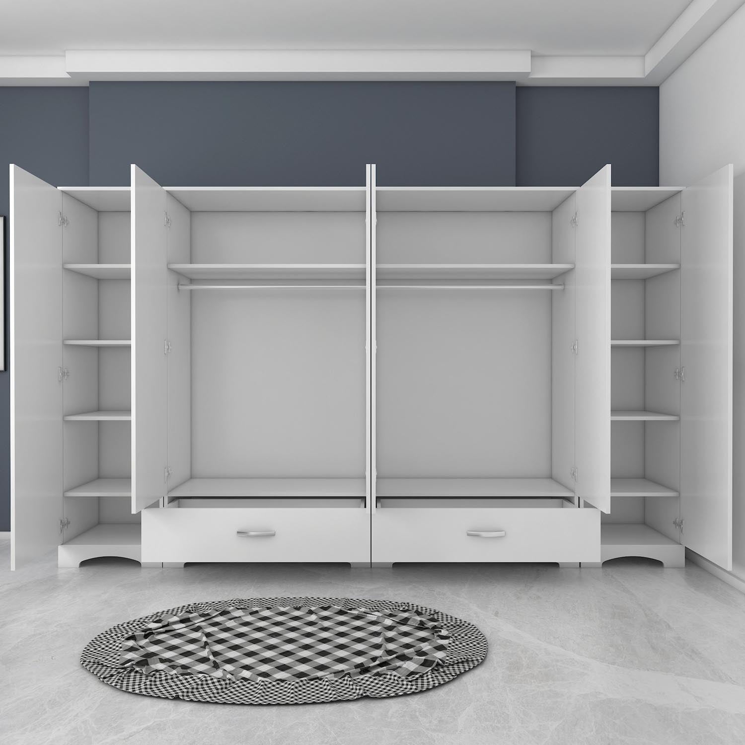 F4 - 498 in Weiss präsentiert im Onlineshop von KAQTU Design AG. Garderobe ist von Hanah Home