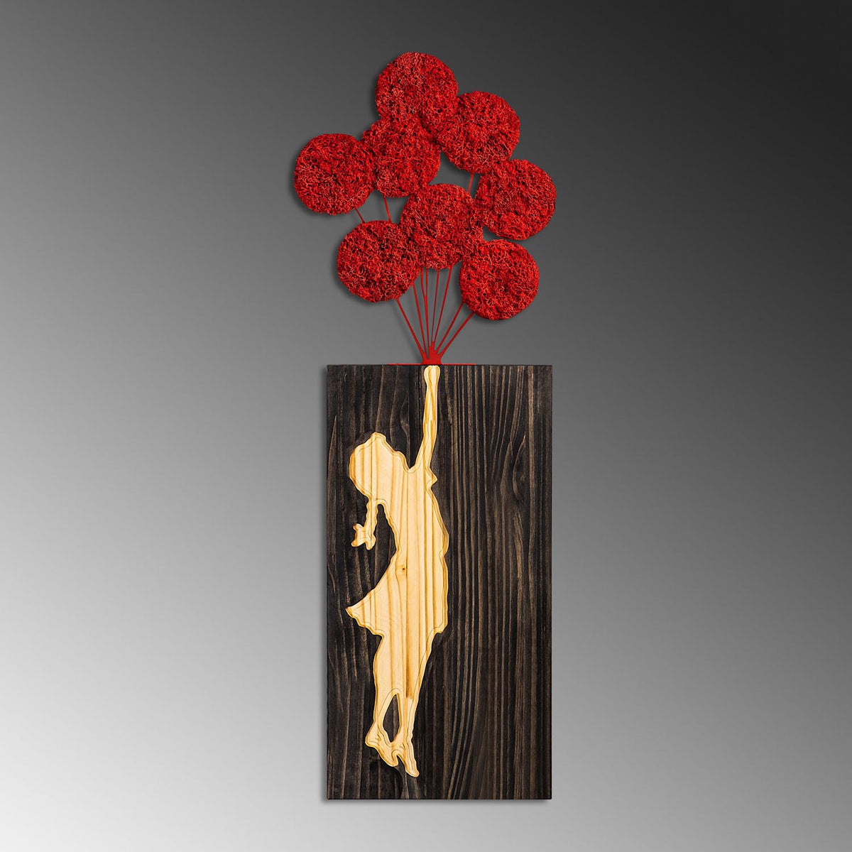 Banksy Wanddeko - Walnuss
 Braun
 Rot in Walnuss / Braun / Rot präsentiert im Onlineshop von KAQTU Design AG. Wanddeko ist von Wallity
