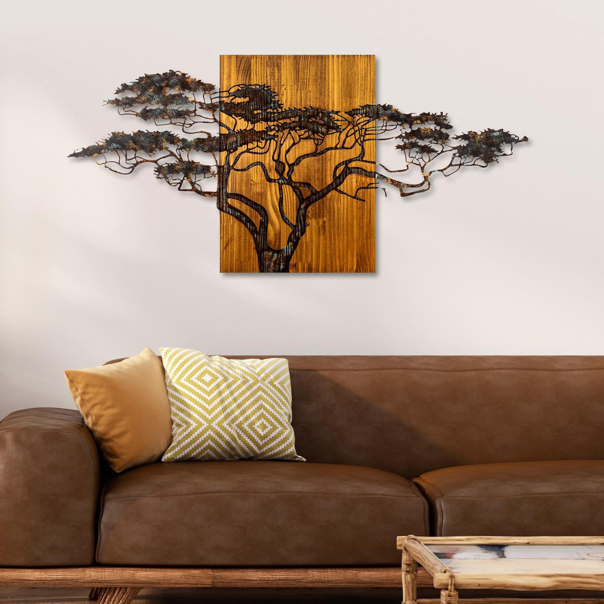 Acacia Tree Wanddeko - Mehrfarbig in Mehrfarbig präsentiert im Onlineshop von KAQTU Design AG. Wanddeko ist von Wallity