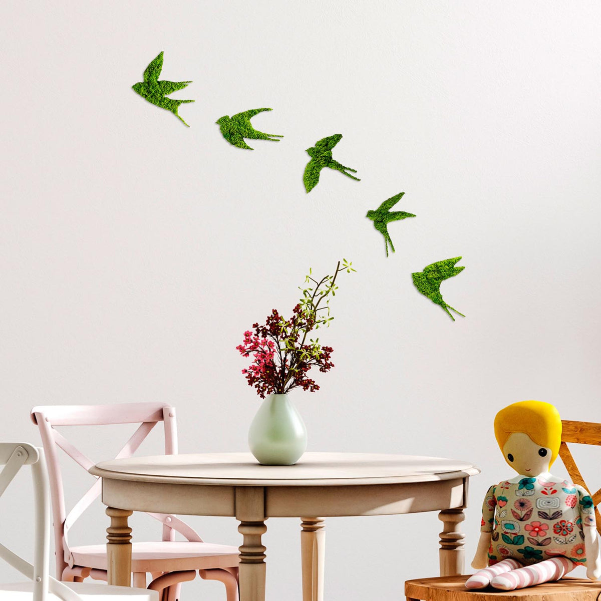 Swallows Wanddeko - Grün in Grün präsentiert im Onlineshop von KAQTU Design AG. Wanddeko ist von Wallity