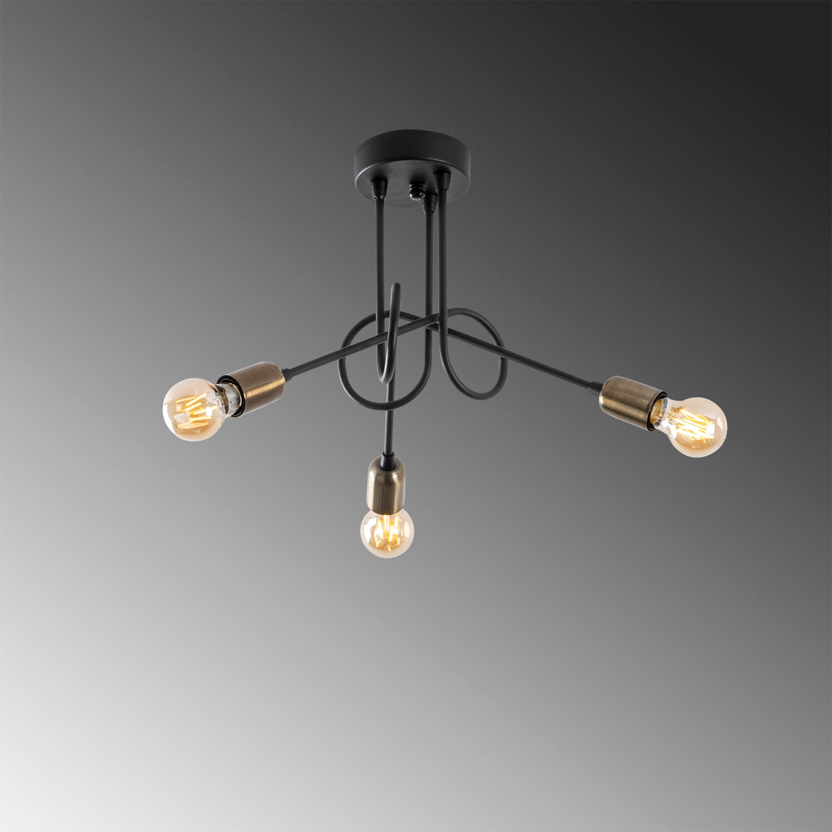 Viraj Deckenleuchte - Schwarz Antiquität in Schwarz Antiquität präsentiert im Onlineshop von KAQTU Design AG. Deckenleuchte ist von Opviq