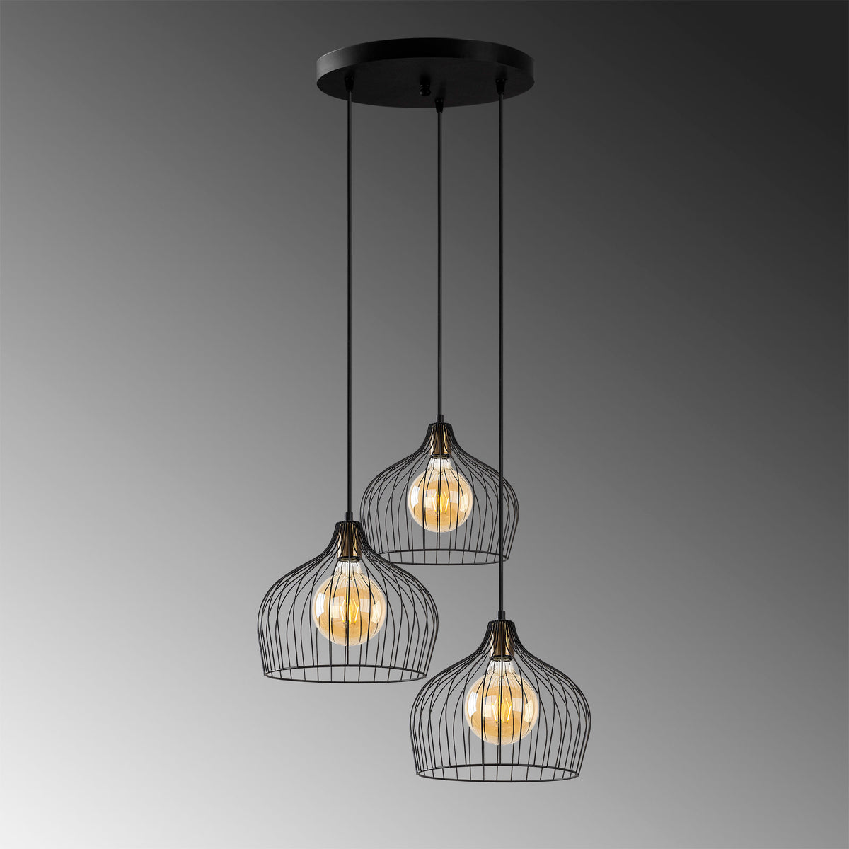 Bek Pendellampe - Schwarz Antiquität in Schwarz Antiquität präsentiert im Onlineshop von KAQTU Design AG. Pendelleuchte ist von Opviq