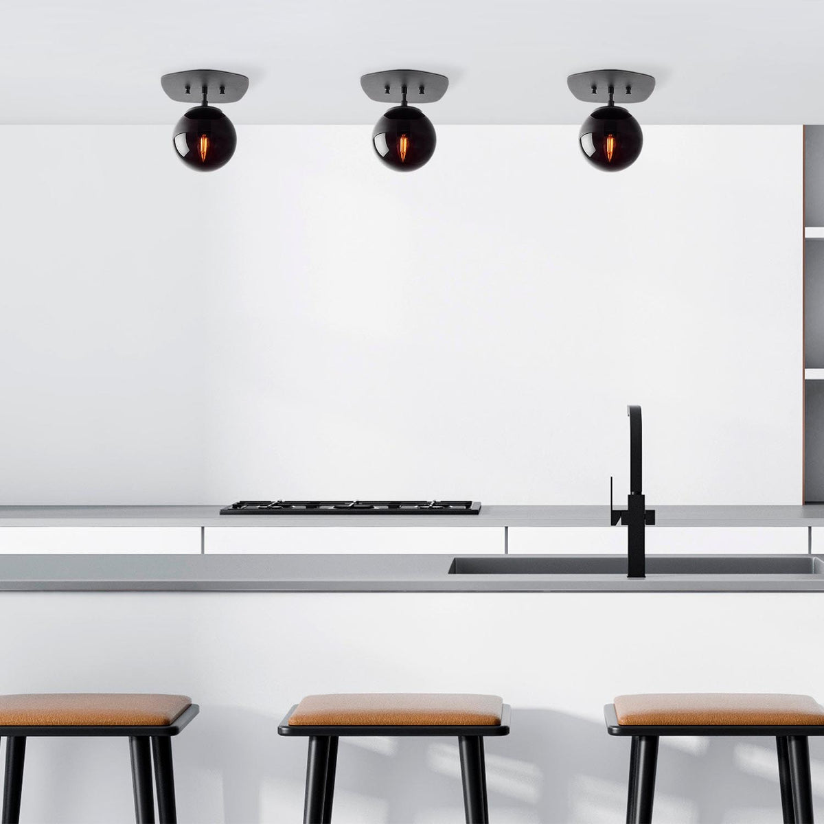 Well Deckenlampe - Schwarz in Schwarz präsentiert im Onlineshop von KAQTU Design AG. Deckenleuchte ist von Opviq