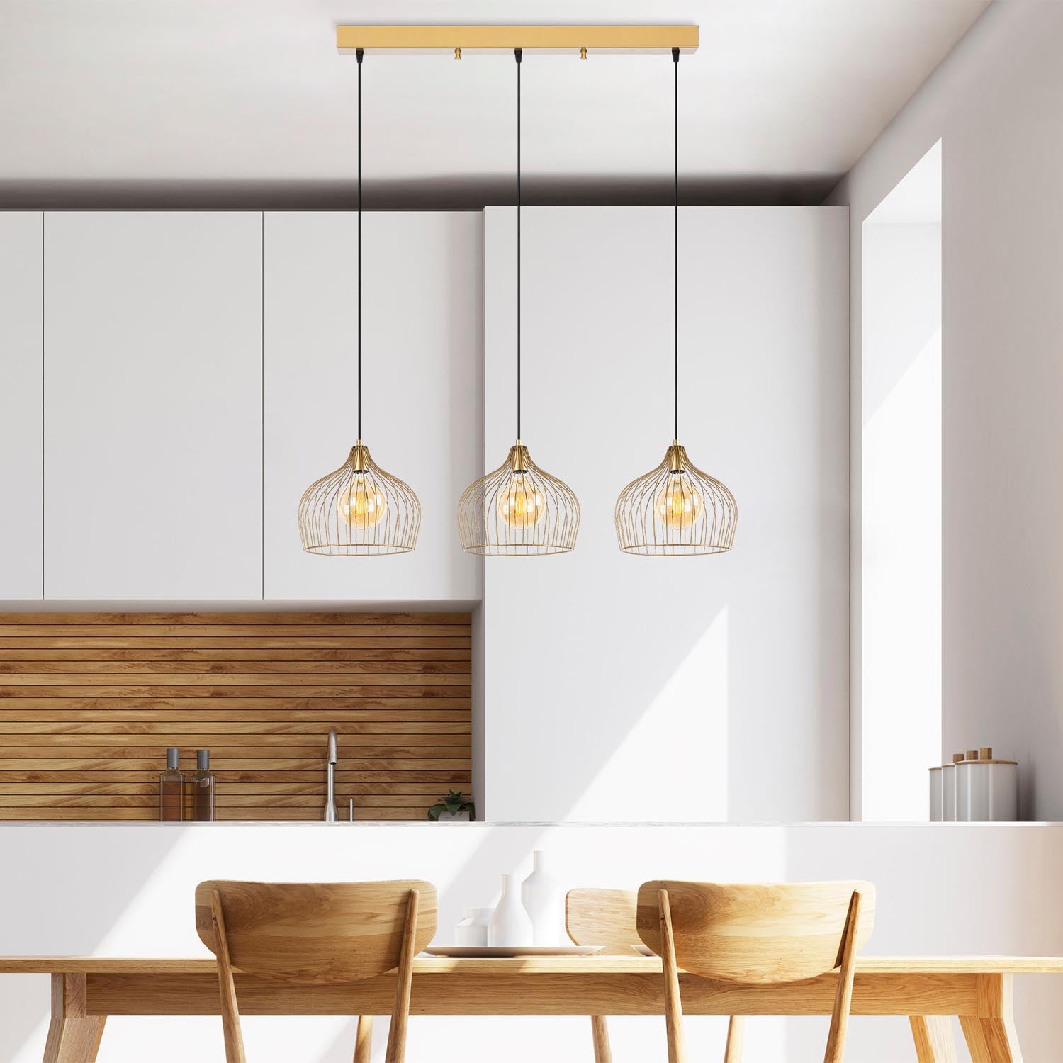 Bek - 11376 in Glänzendes Gold präsentiert im Onlineshop von KAQTU Design AG. Pendelleuchte ist von Opviq